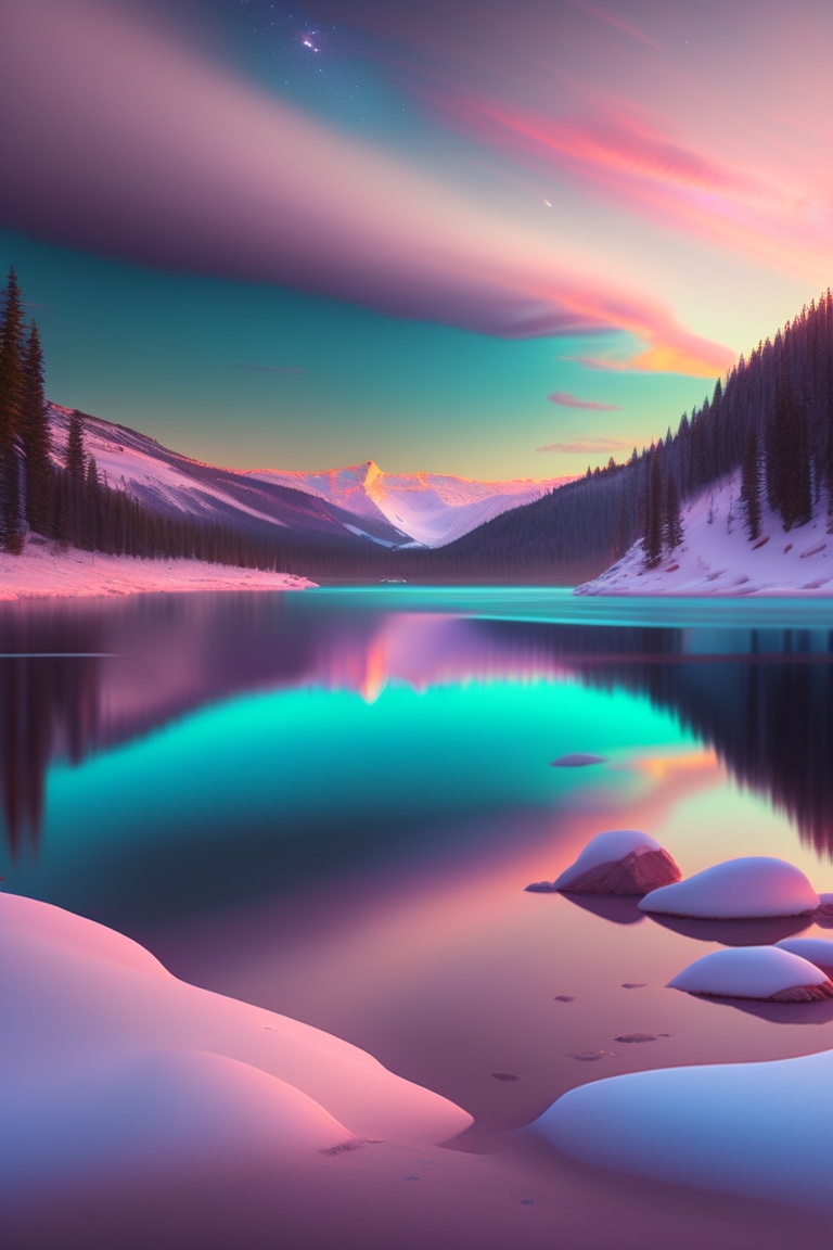 Lexica - Solitude, less colors, subtle soft colors