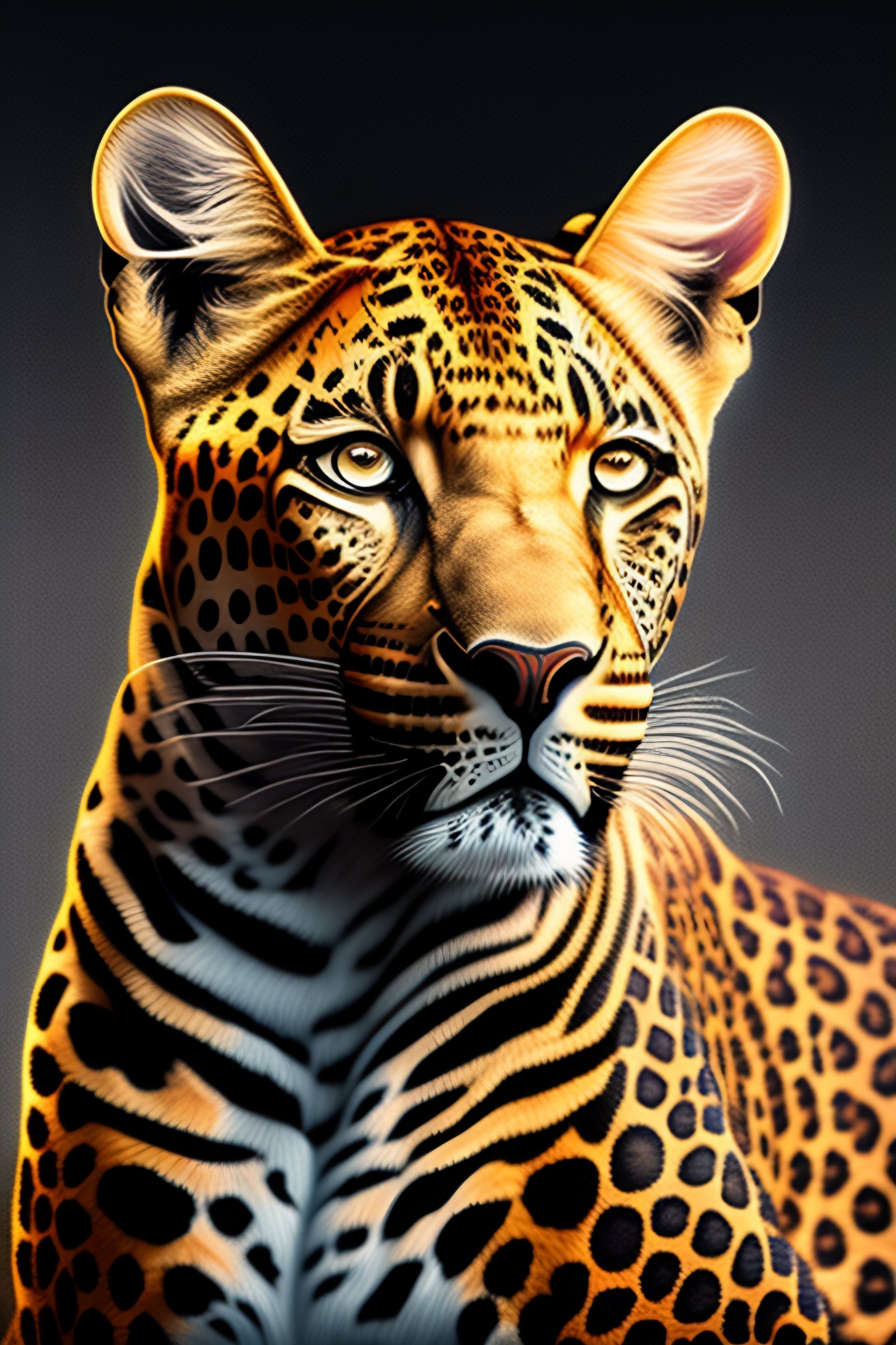 Lexica - Design for a t-shirt - leopard background, the discription ...