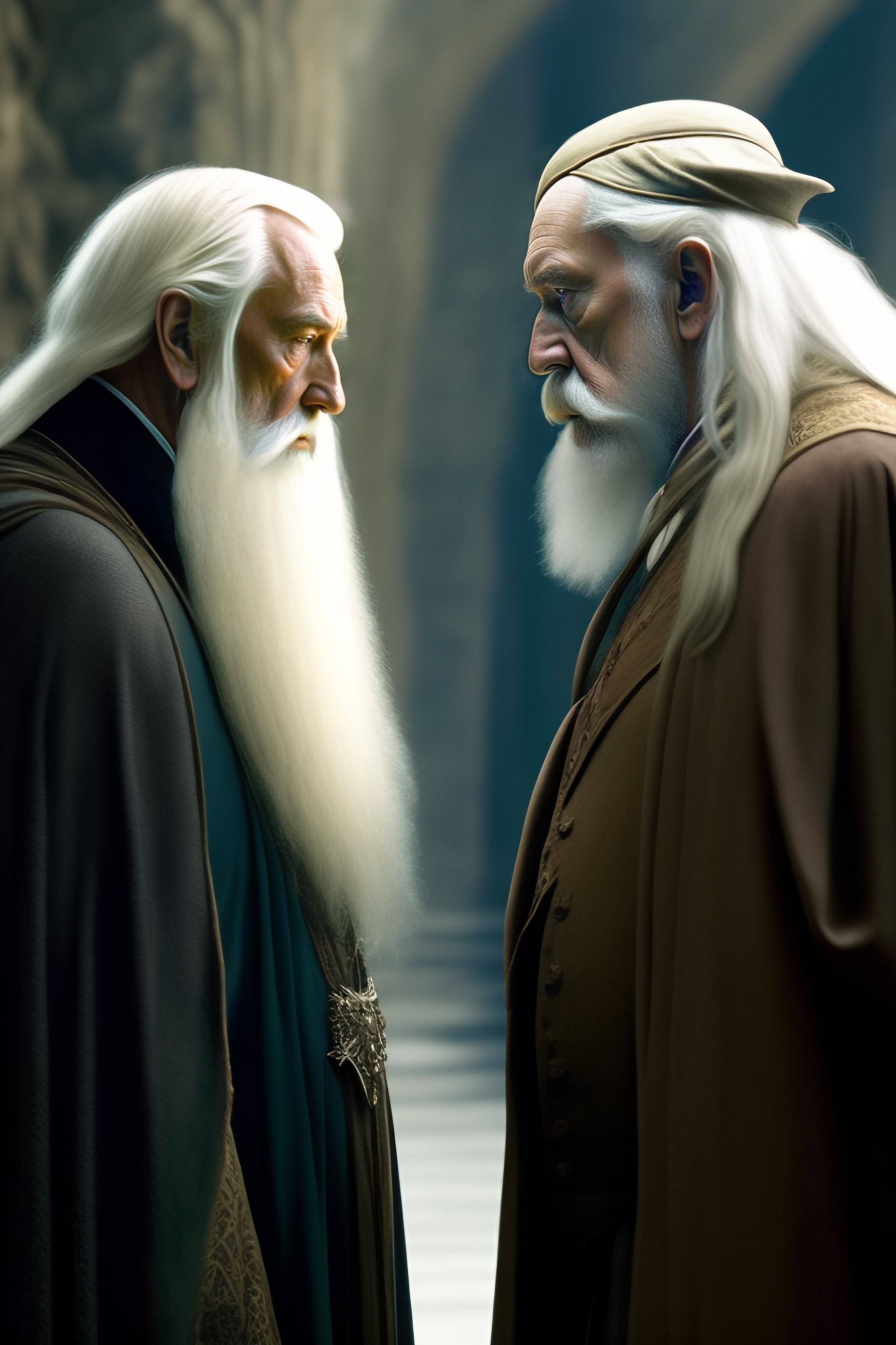 Lexica - Dumbledore and Gandalf standing front to each other