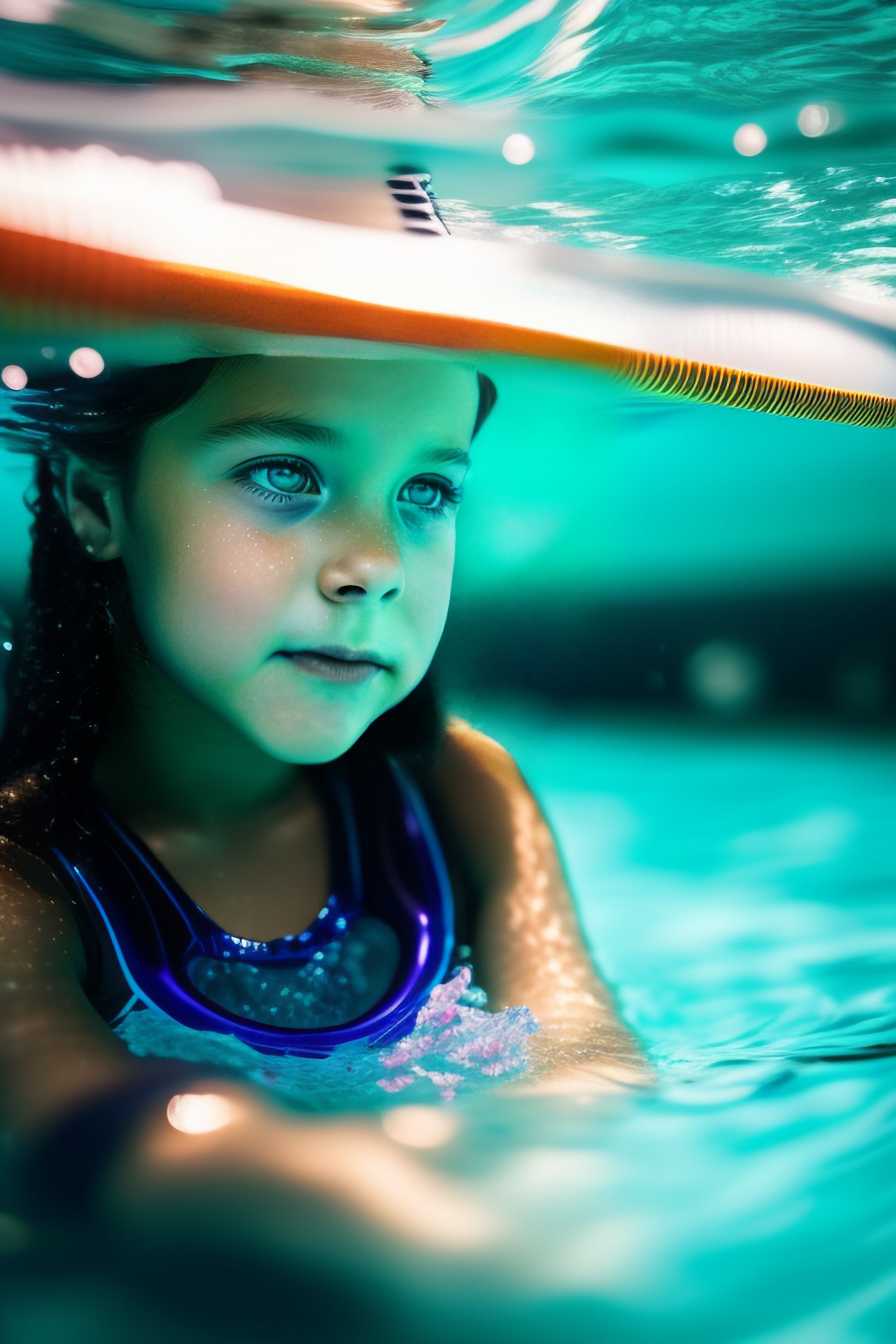 lexica-photo-of-a-girl-in-a-swimming-pool