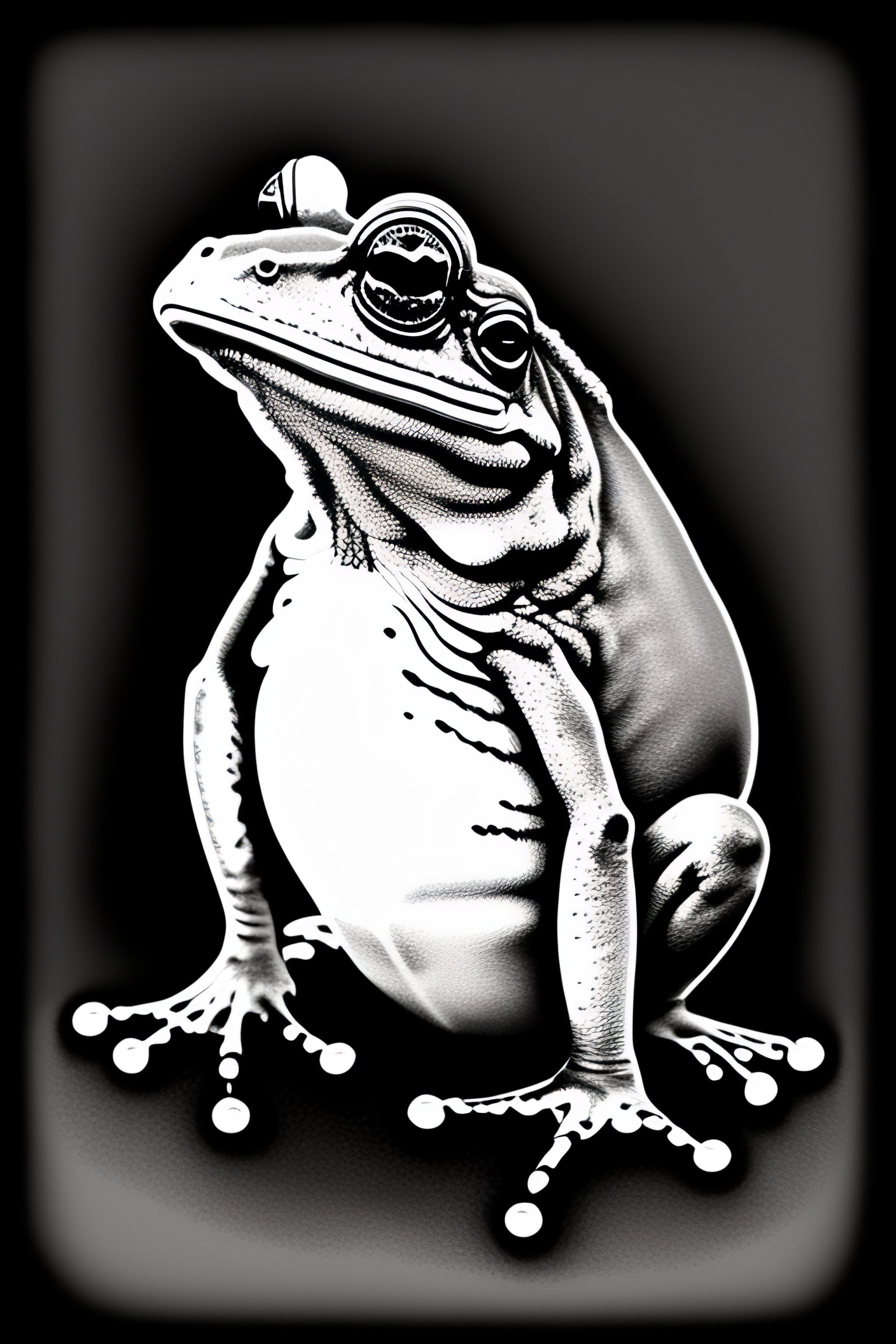 Frog Cartoon Images Black And White