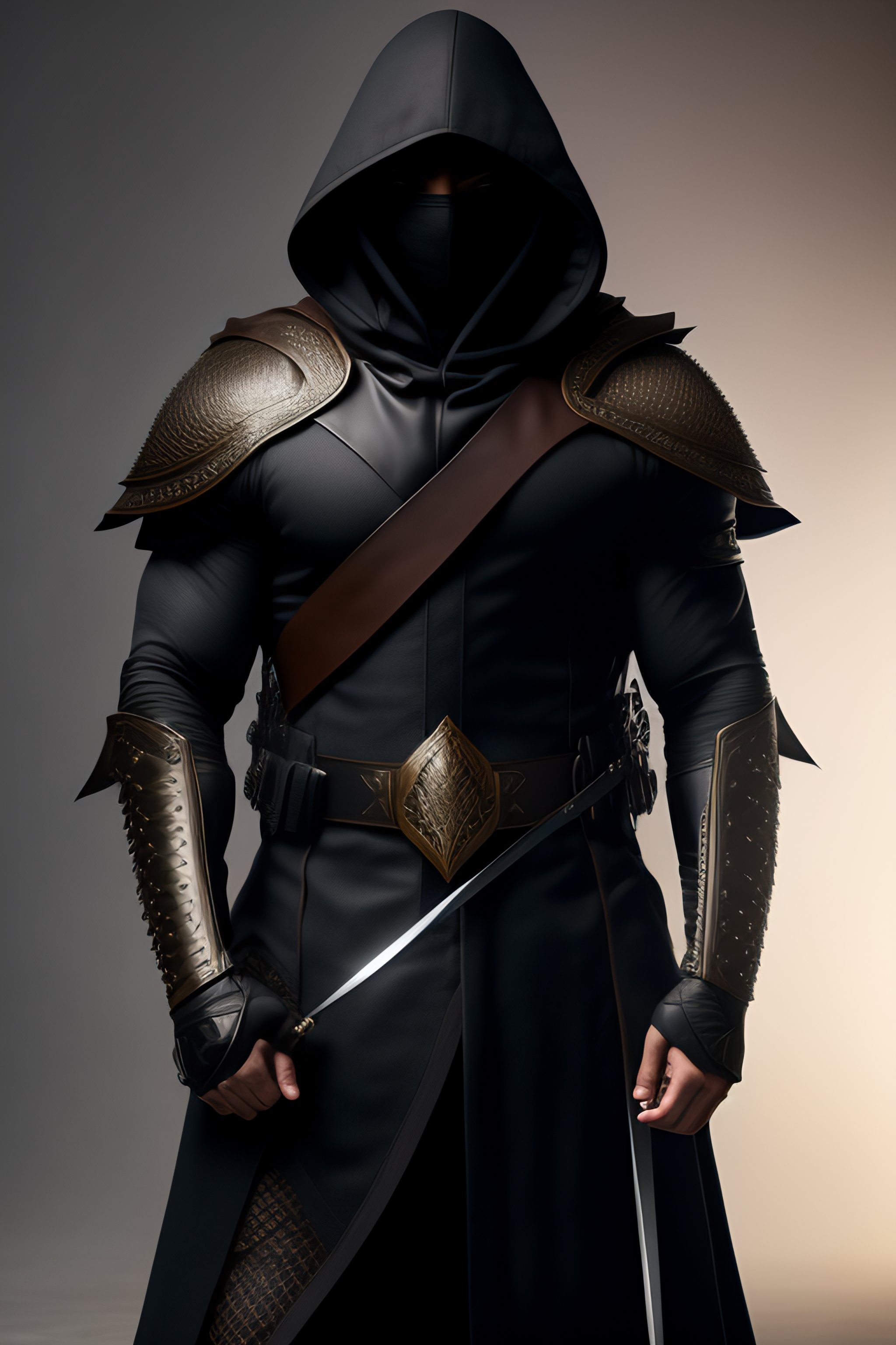 Lexica - Masked male assassin holding a two knives in both hands ...