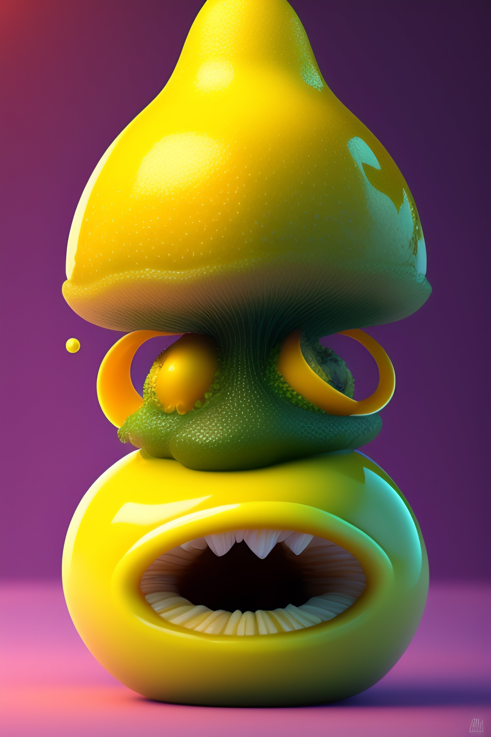 Lexica - An lemon ooze creature in a dr seuss artstyle, adorable and ...