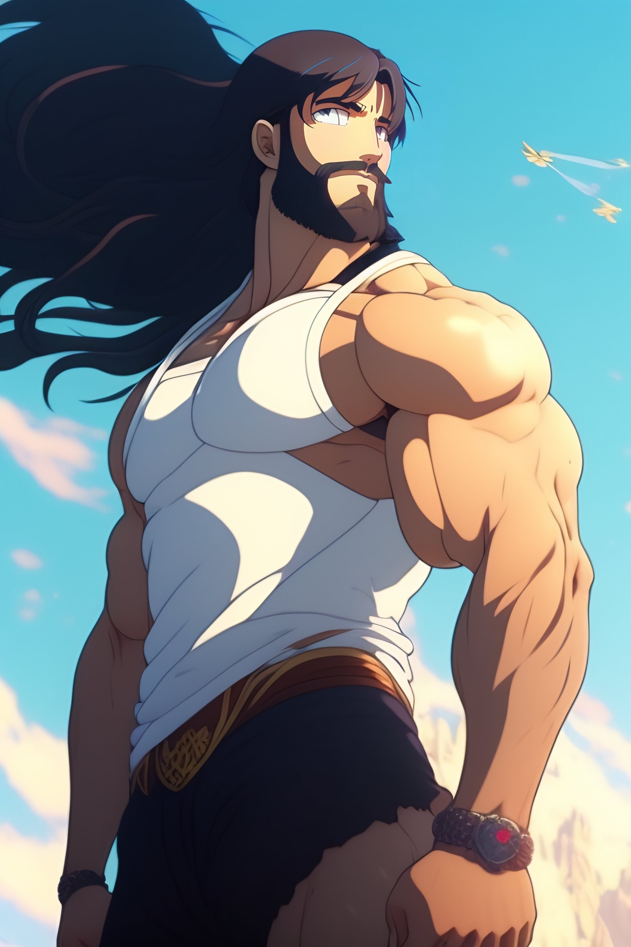 Lexica - Full body potrait of thin ripped muscular rugged zeus dominate ...