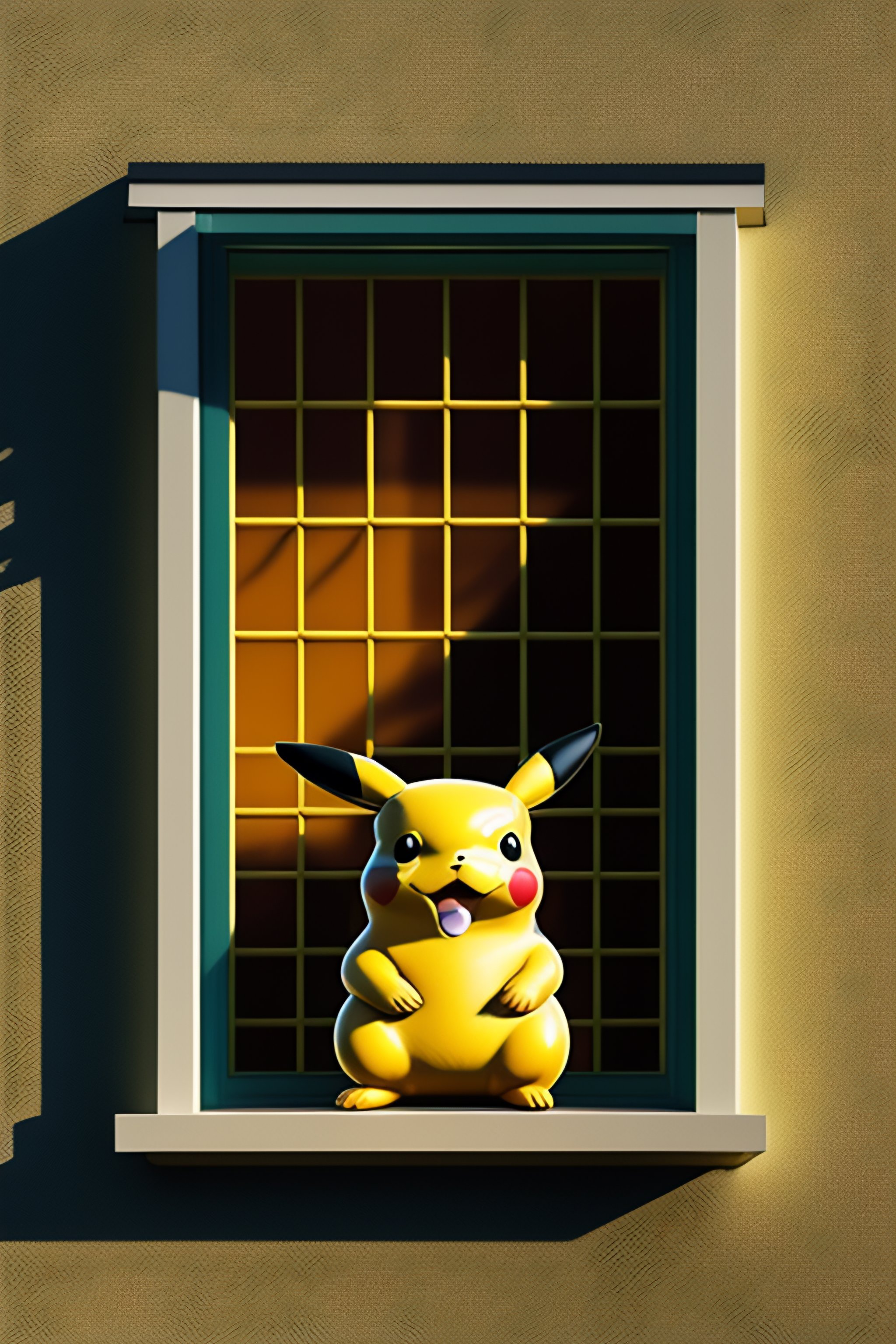 Lexica - pikachu glass window