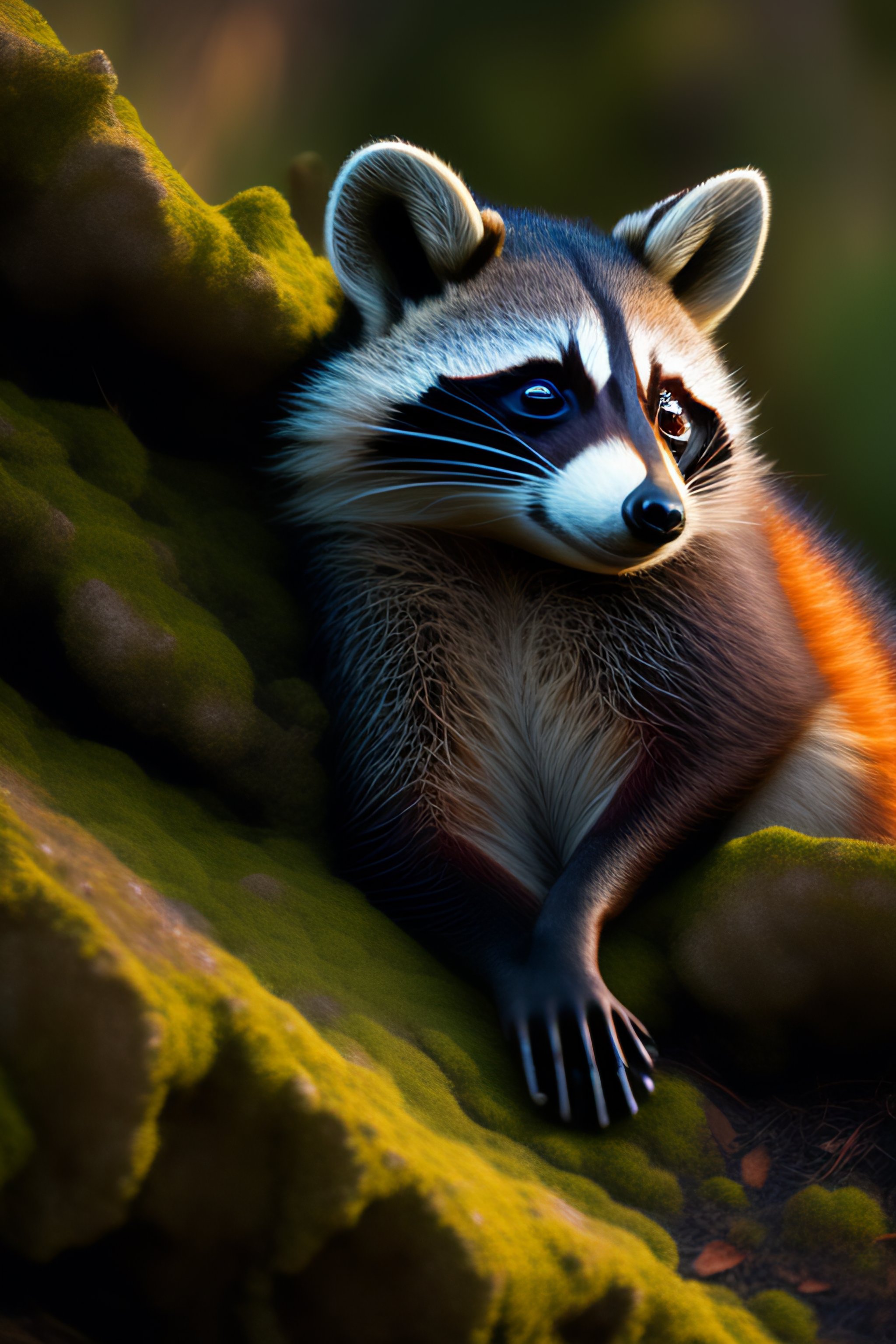 Lexica - Tired raccoon