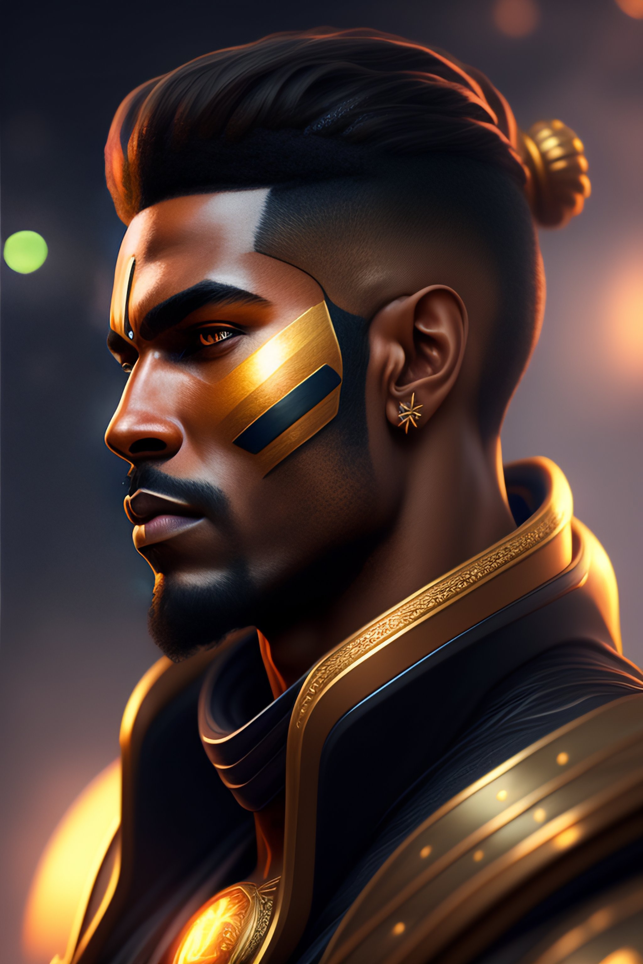 Lexica - Portrait of a Rama, fantasy, front light, muscular, artstation ...