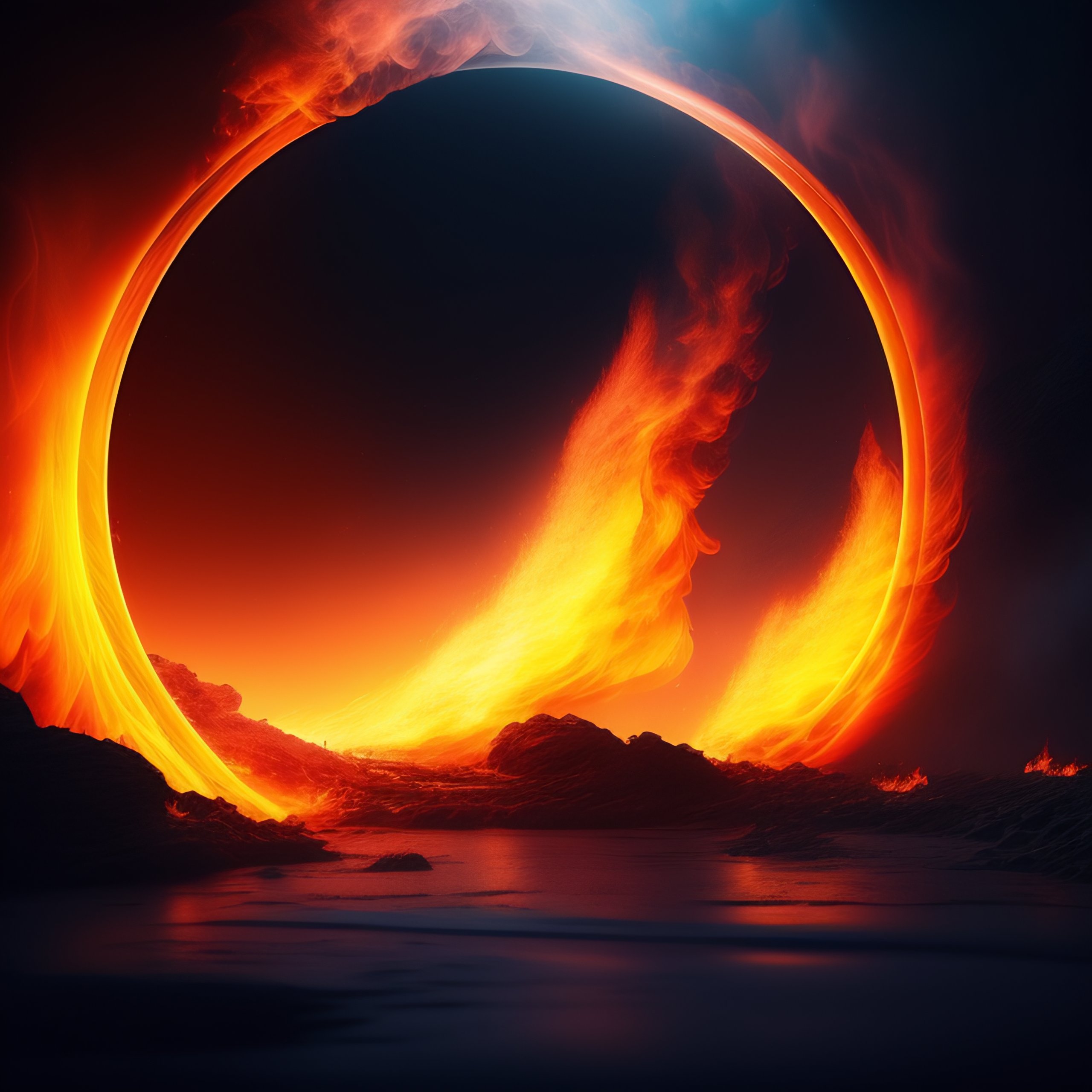 Lexica - Fire vfx background