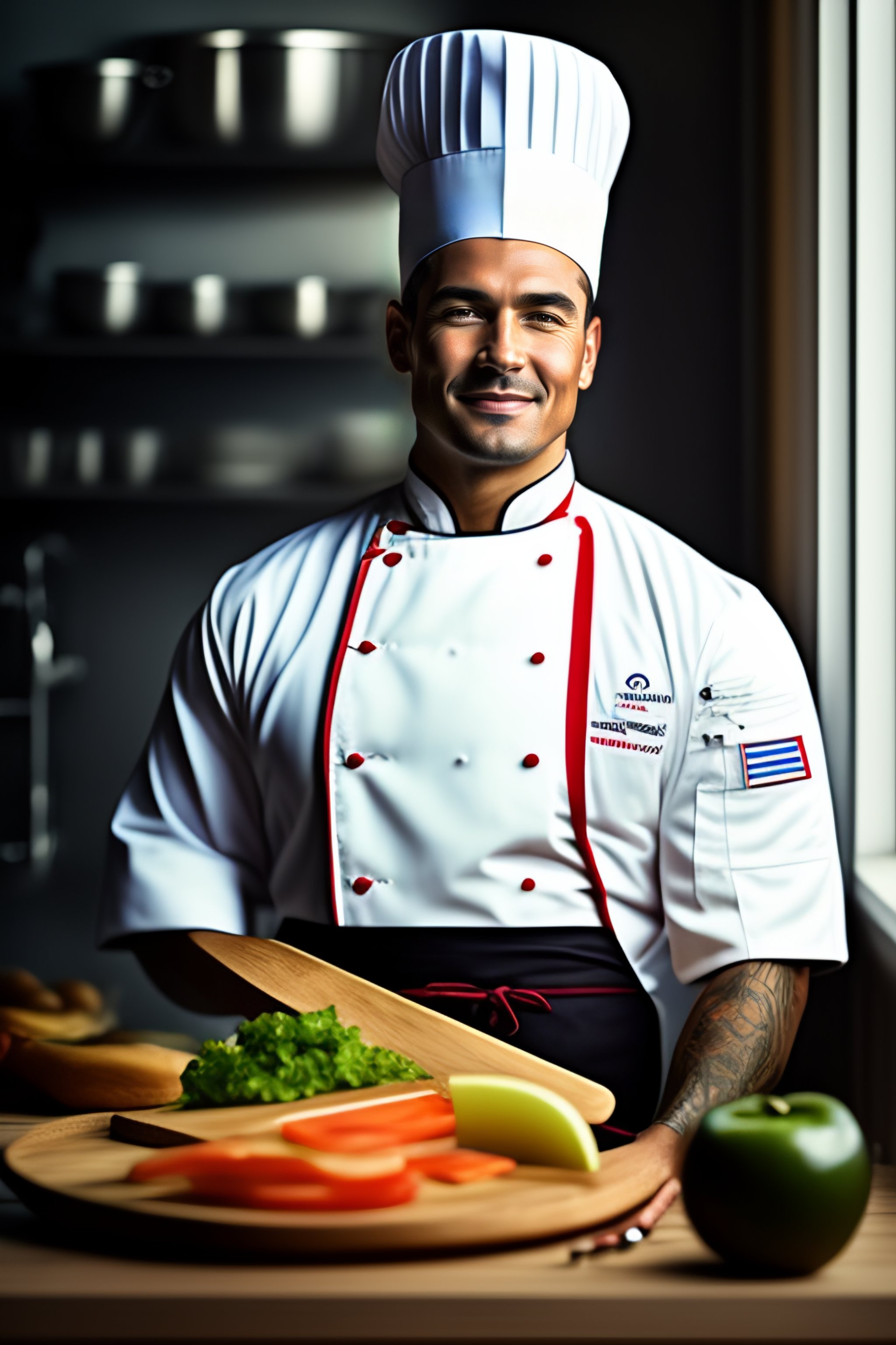 Lexica - Portrait photo of a chef, photo, realistic