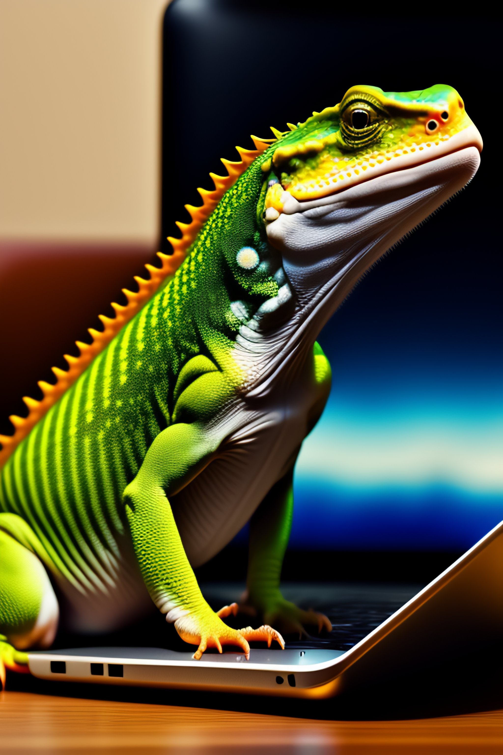 Lexica - Lizzard with laptop