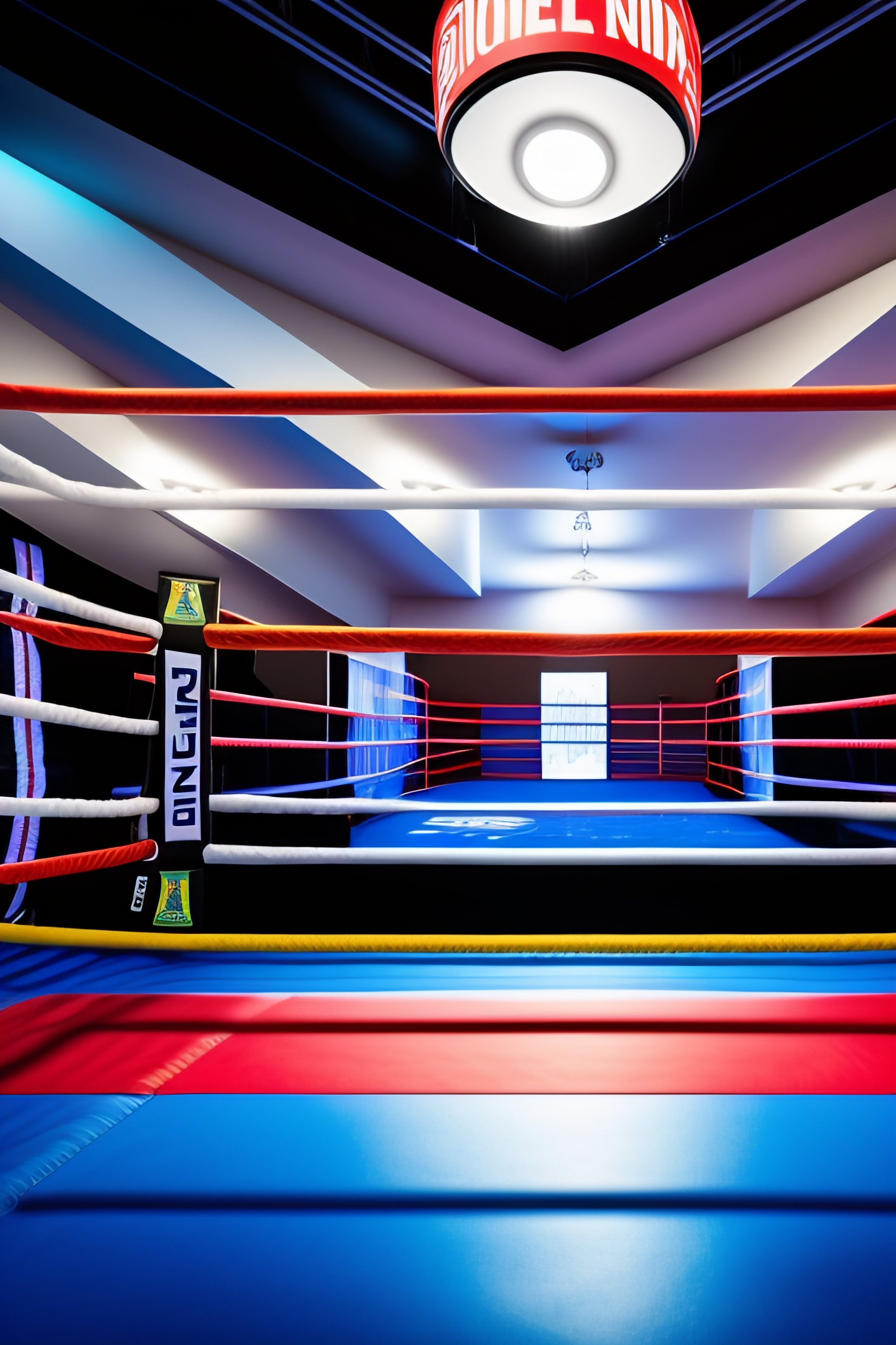 Lexica - The boxing ring is a bright, spacious area with gleaming ...