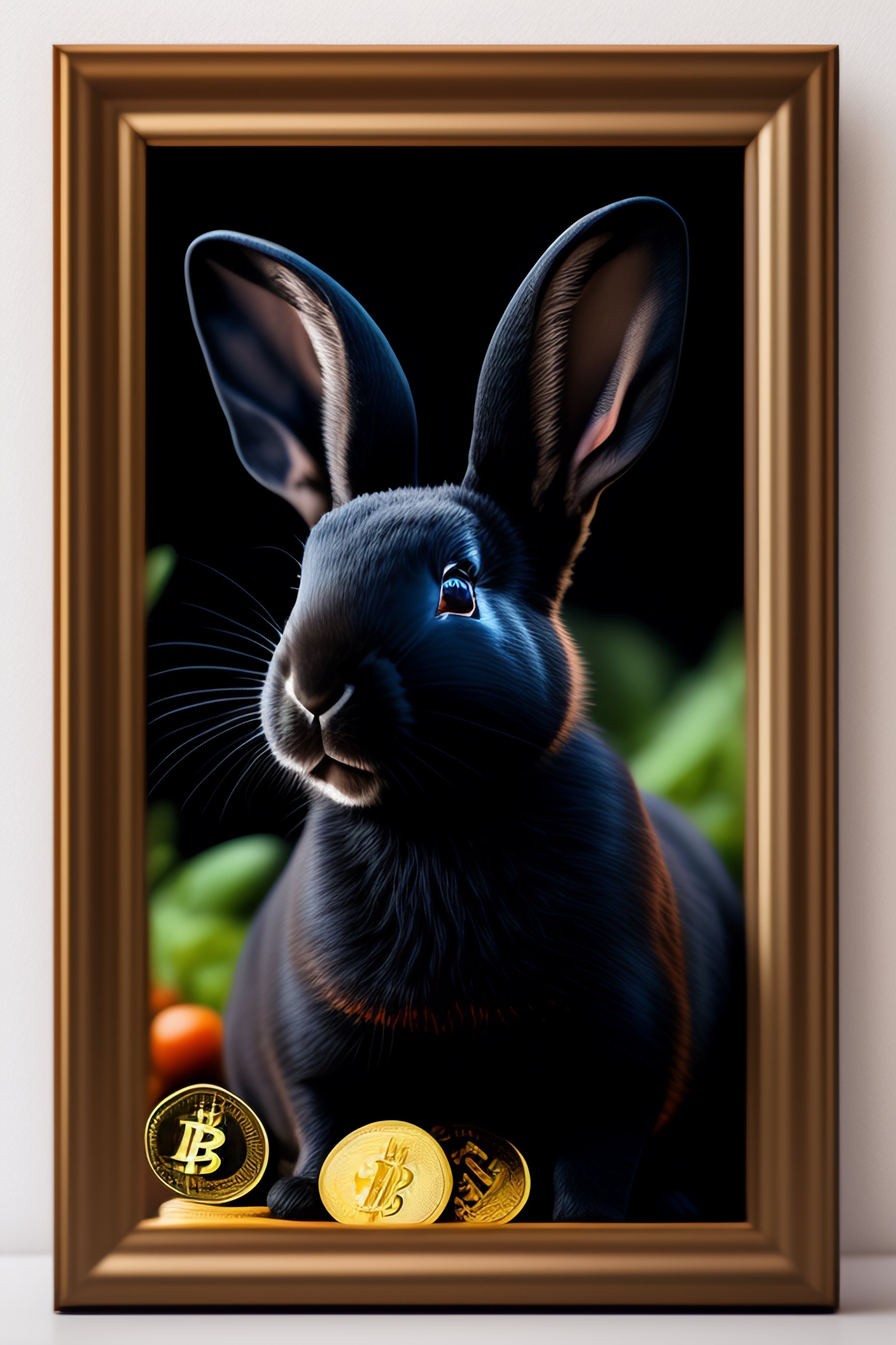 Lexica - Black rabbit with bitcoin