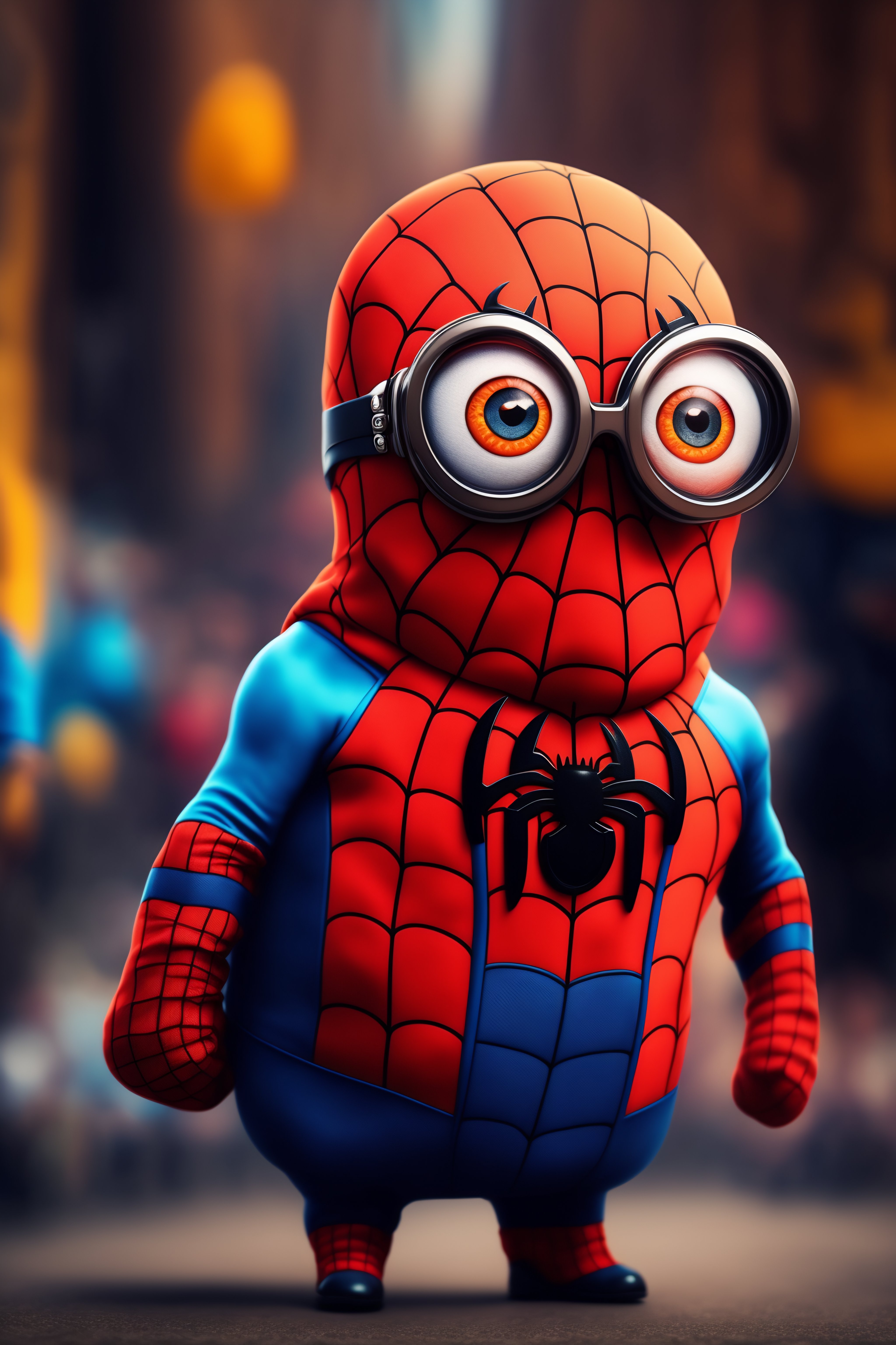 Lexica - A Minion wearing the cloths of Spiderman