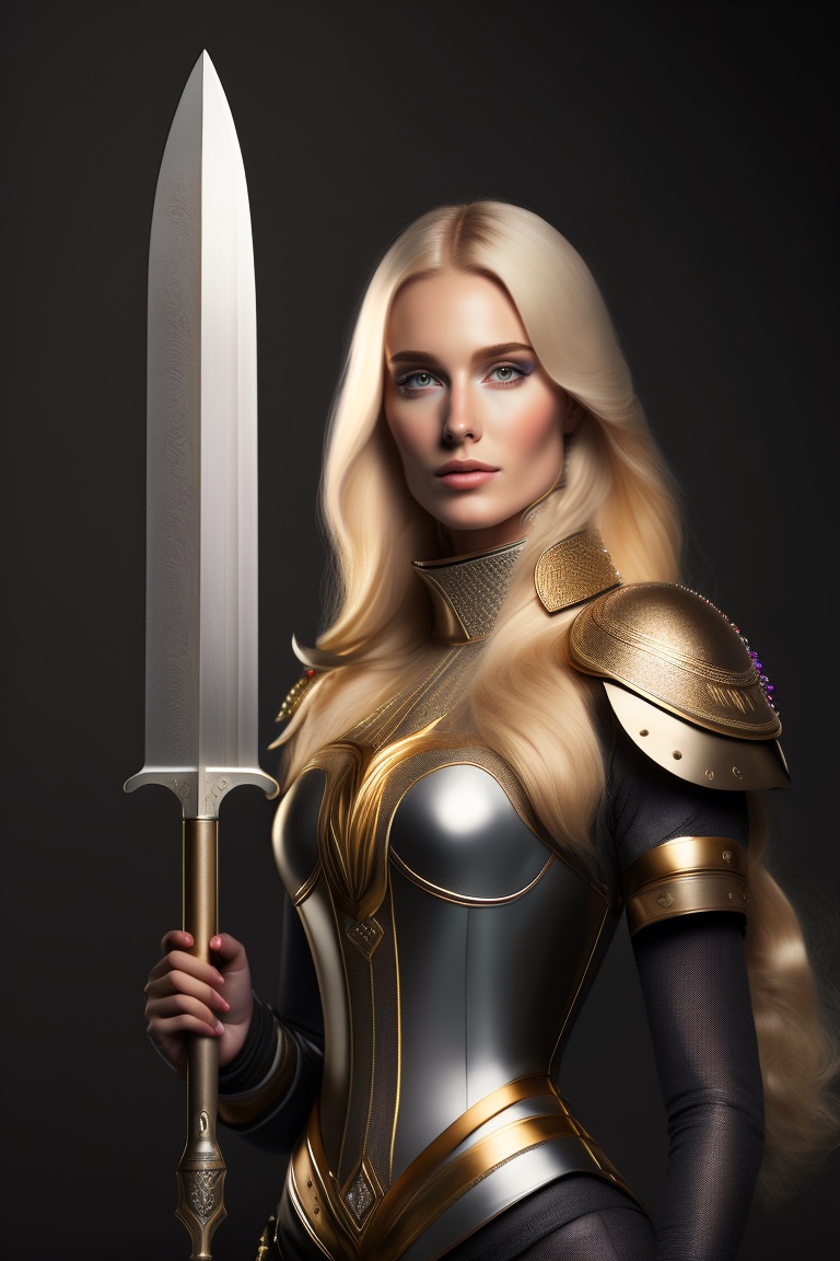 Lexica Bauty Blonde Woman Using Malenia Blade Of Miquella Armor Realistic Detailed Beautiful 8615