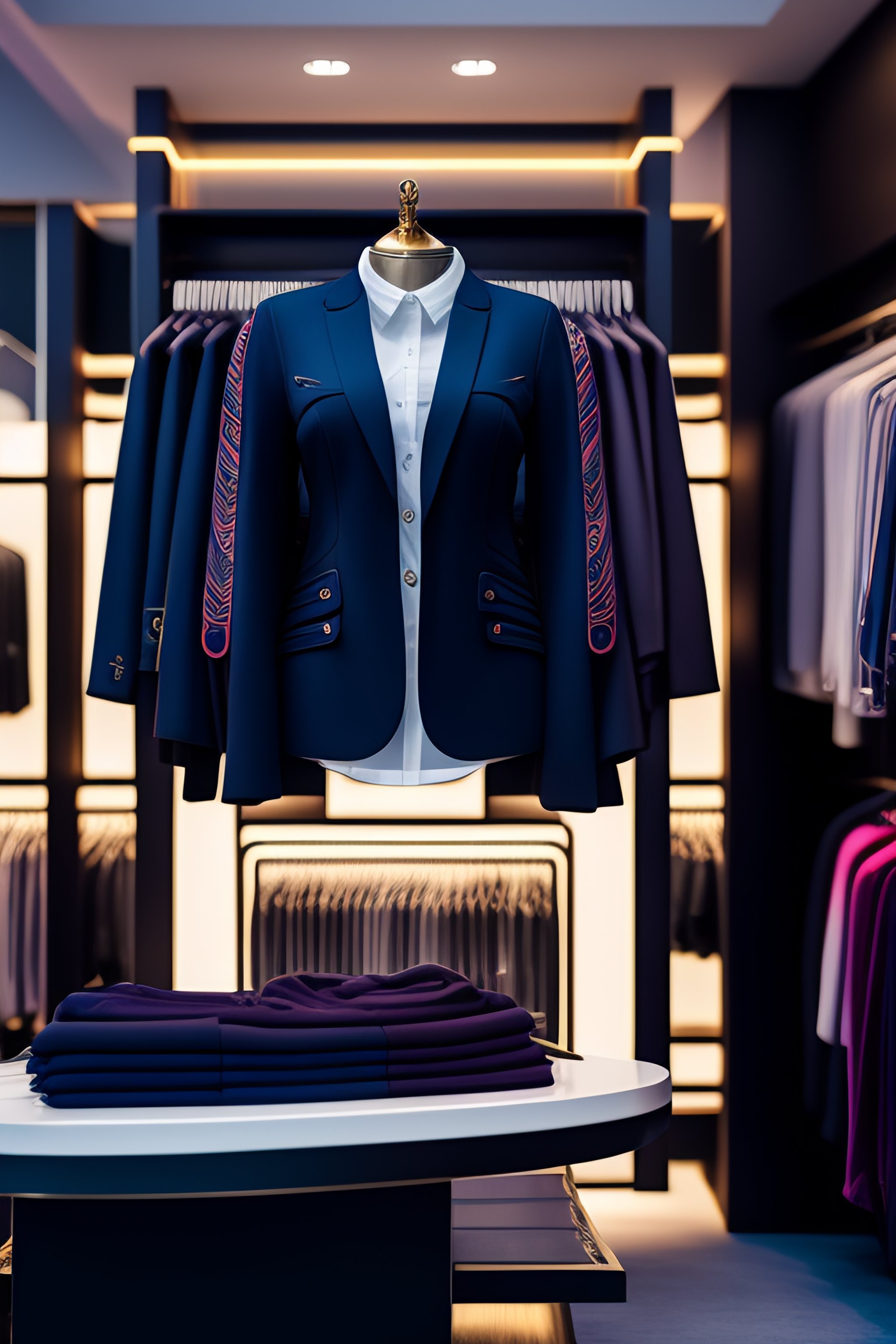 Lexica Realistic high definition clothing stores in the metarverse