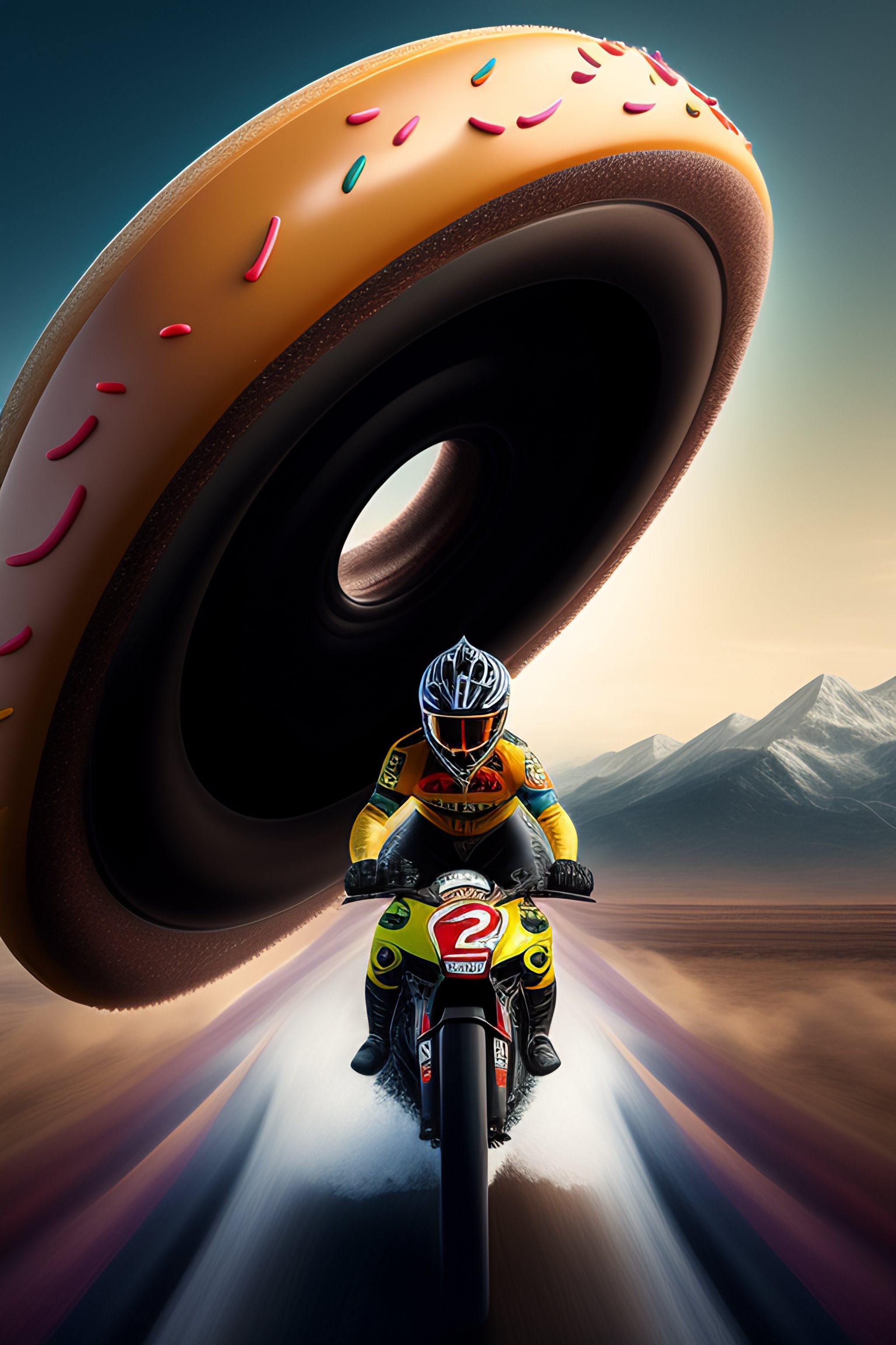 Lexica Donut wheels bike doing stuns