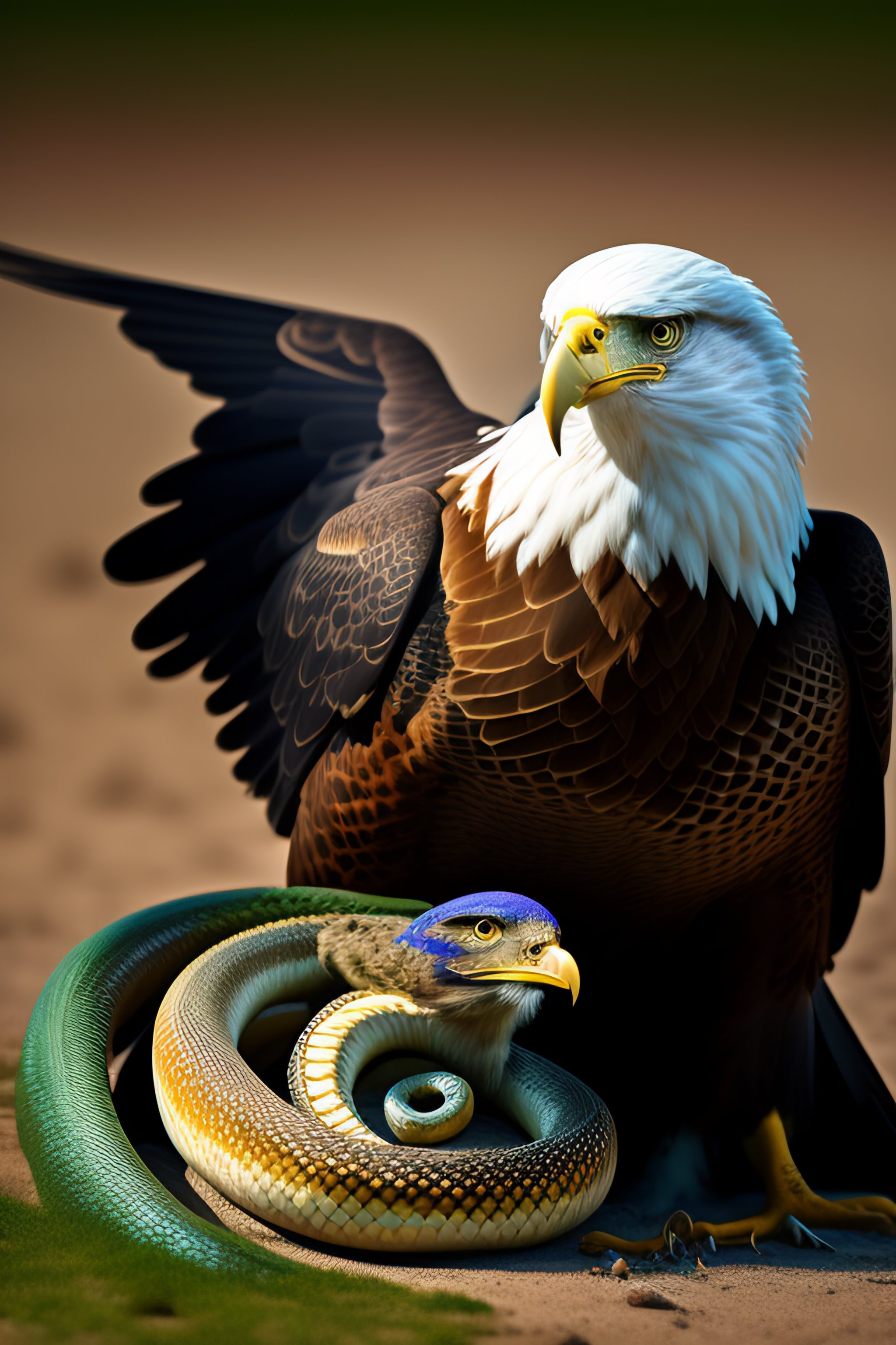 eagle vs snake