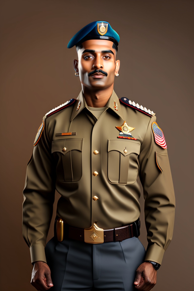 indian police uniform khaki