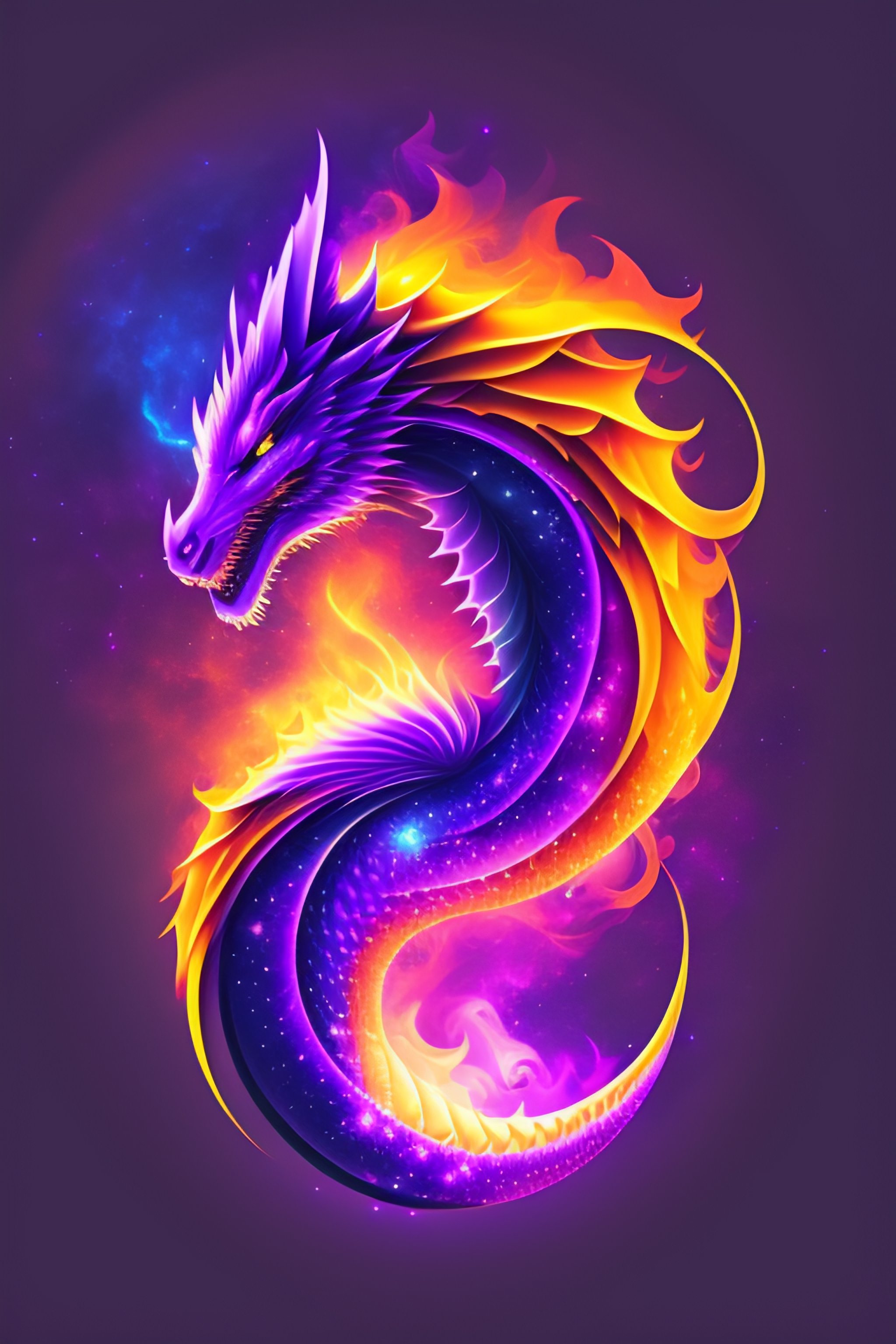 purple fire dragon