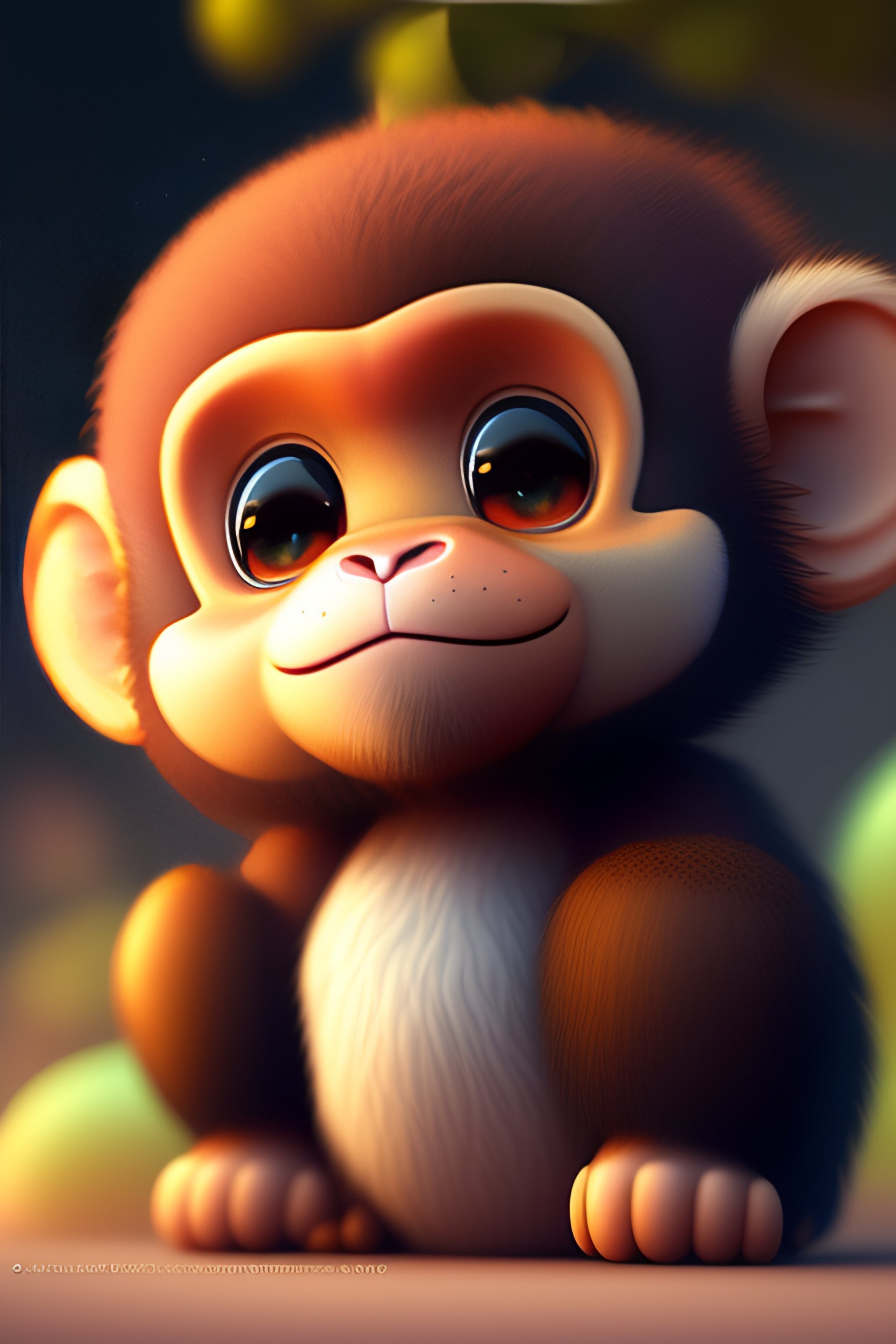 cute little monkey cartoon