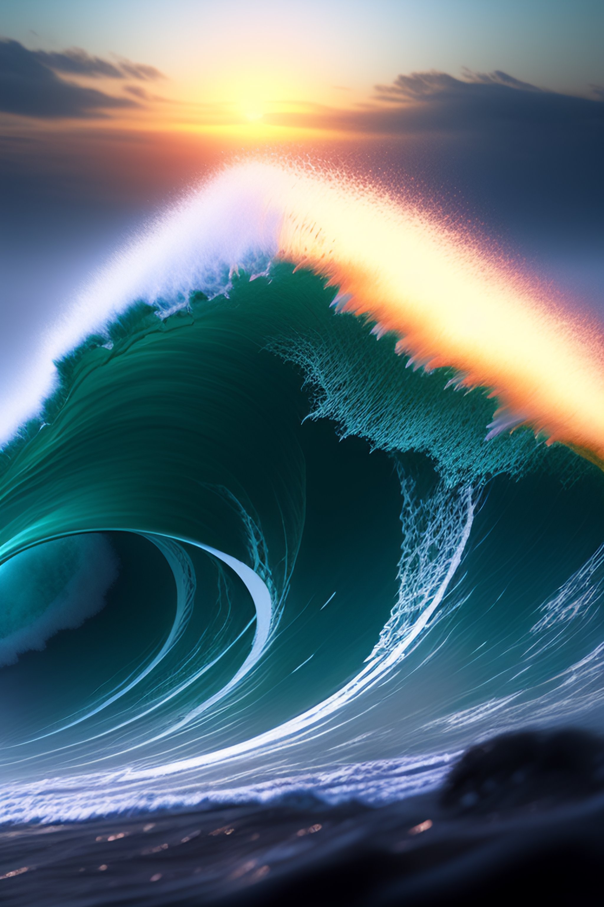 Lexica - Waves of blood and wind, realistic, fantastic area, HDR, 3D, HD