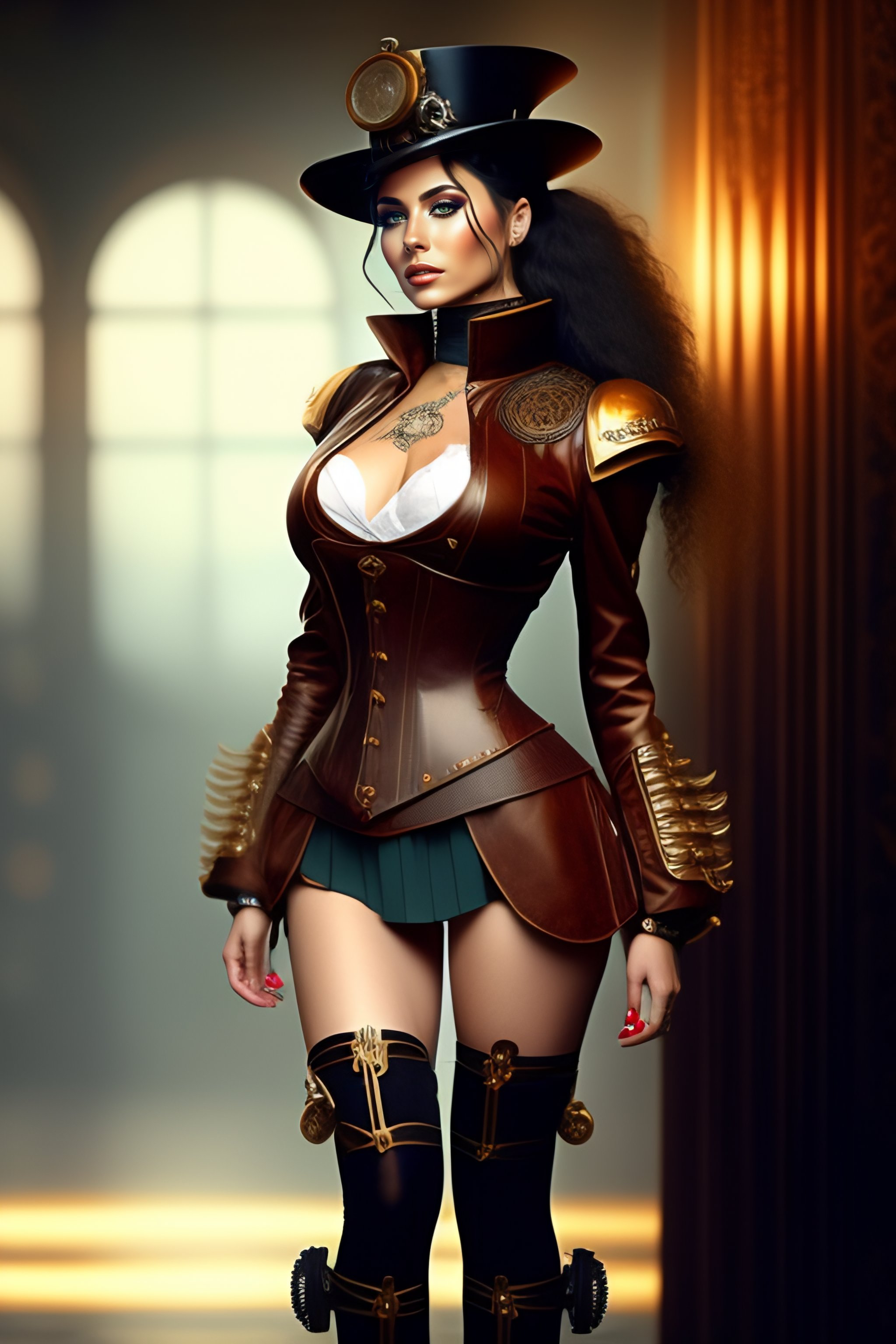 Lexica - Steampunk girl hot sexy full body