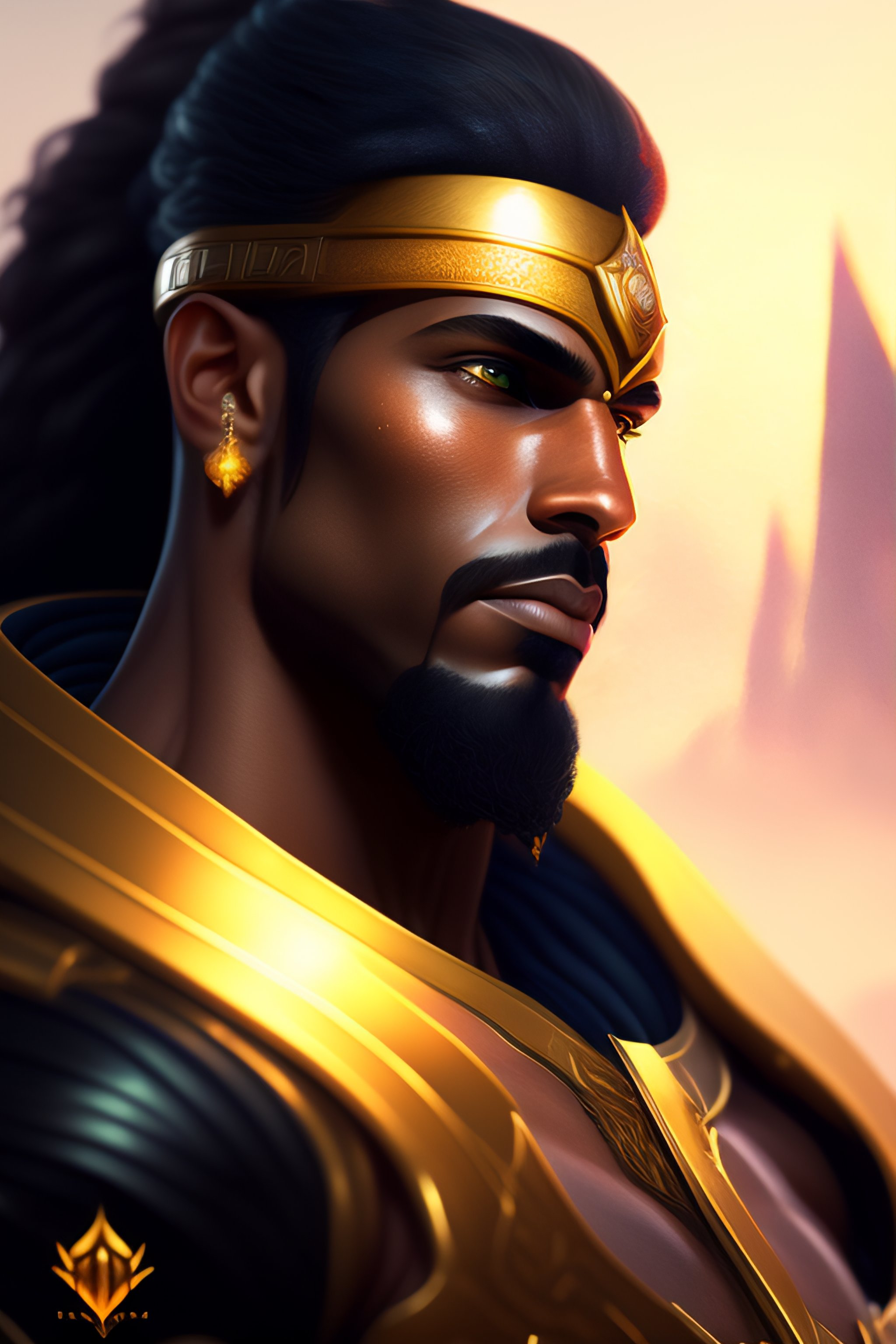 Lexica - Portrait of a Rama, fantasy, front light, muscular, artstation ...