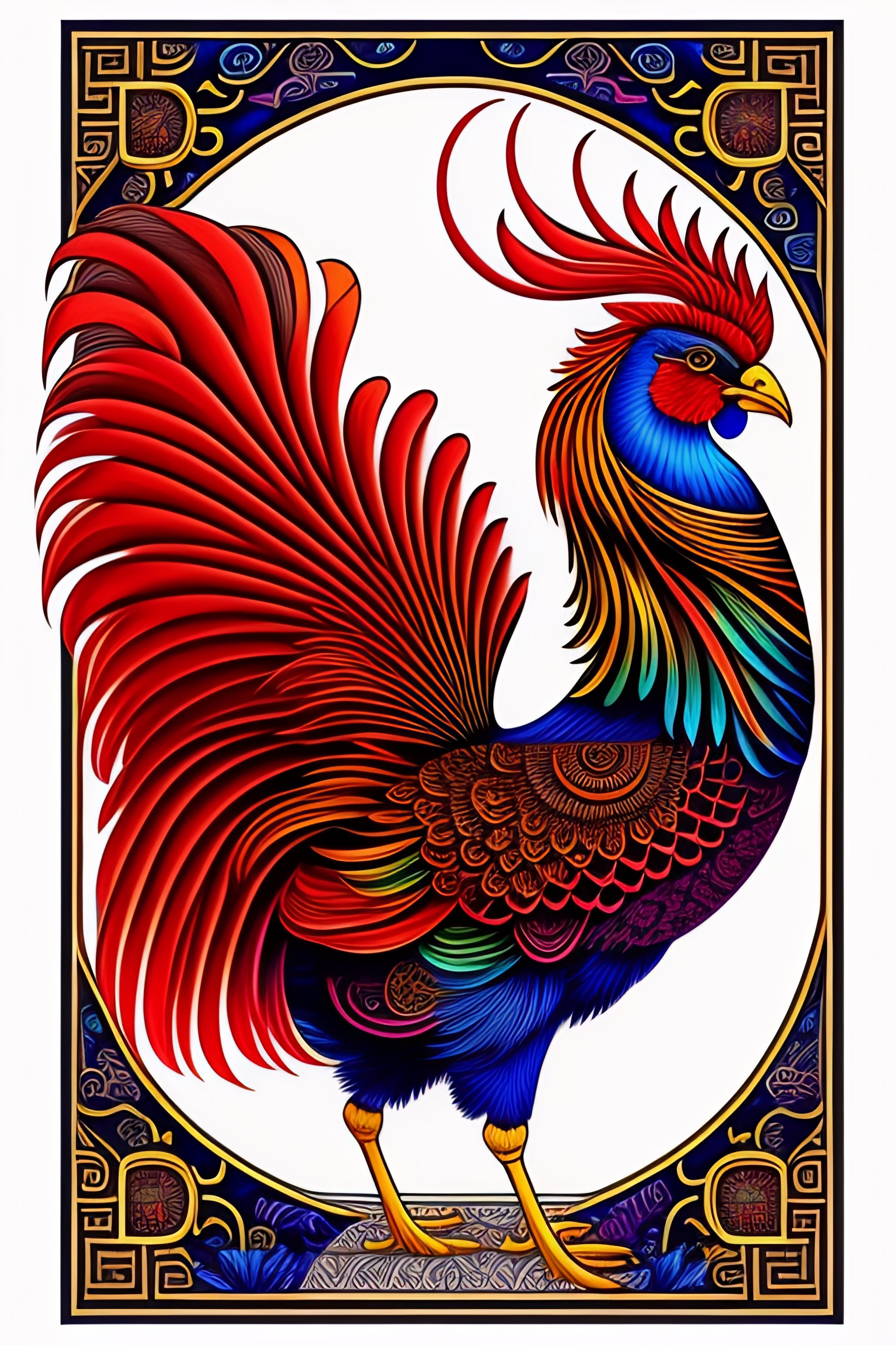 Lexica Year of the rooster, Chinese astrology, tarot card, line