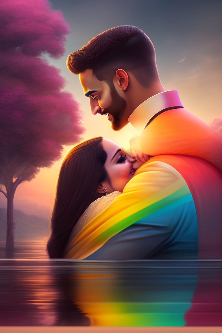 Lexica - A picture of a couple in an embrace, capturing the warmth and ...