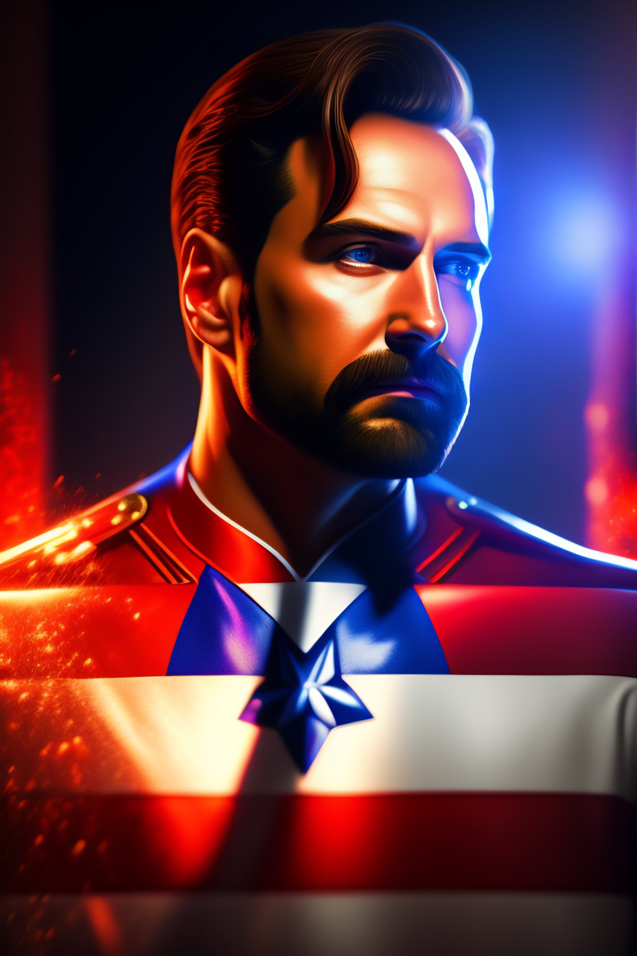 Lexica Charles hoskinson as capitan america blender 4k nikon 35mm