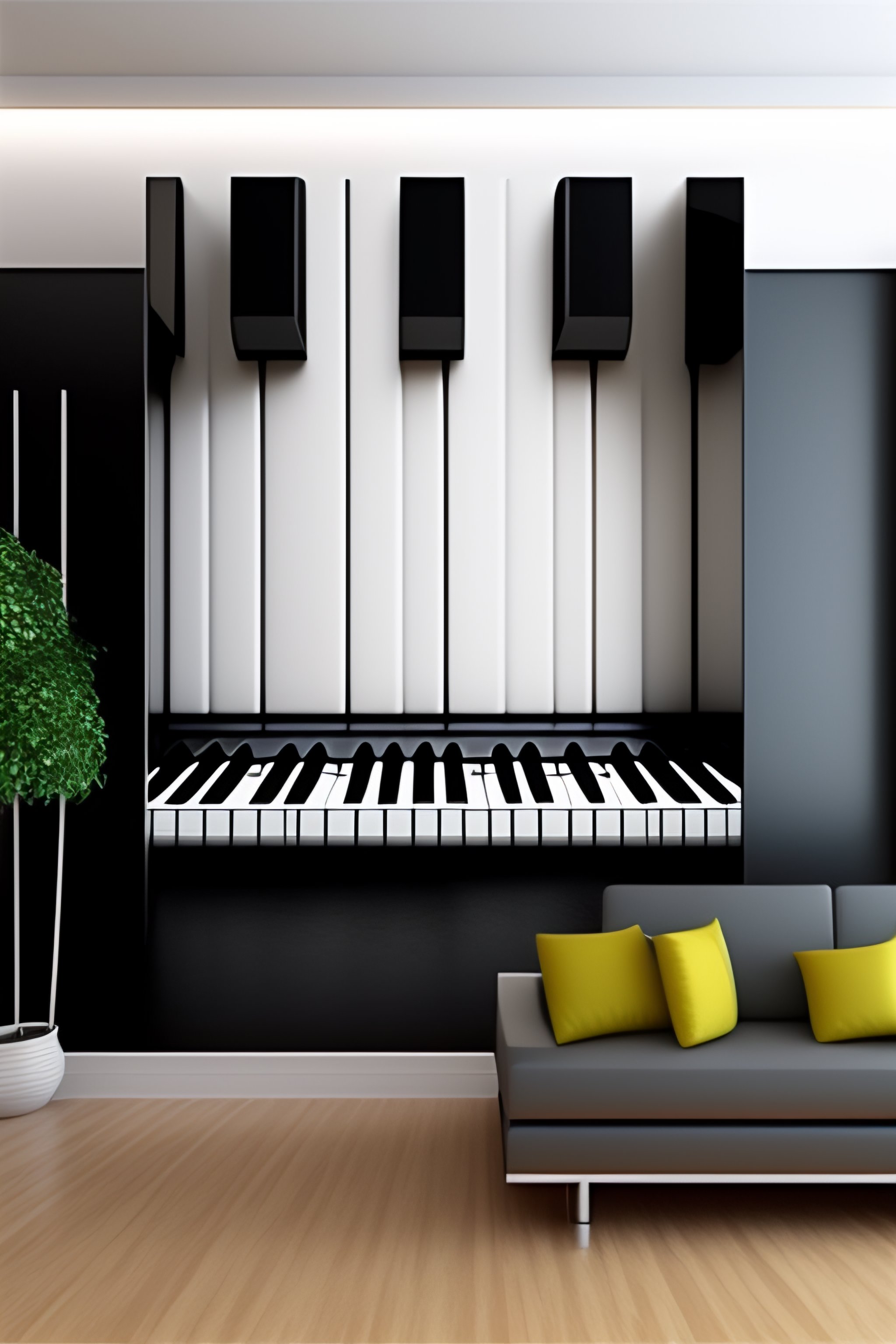 Lexica - 3d piano keyboard wall poster