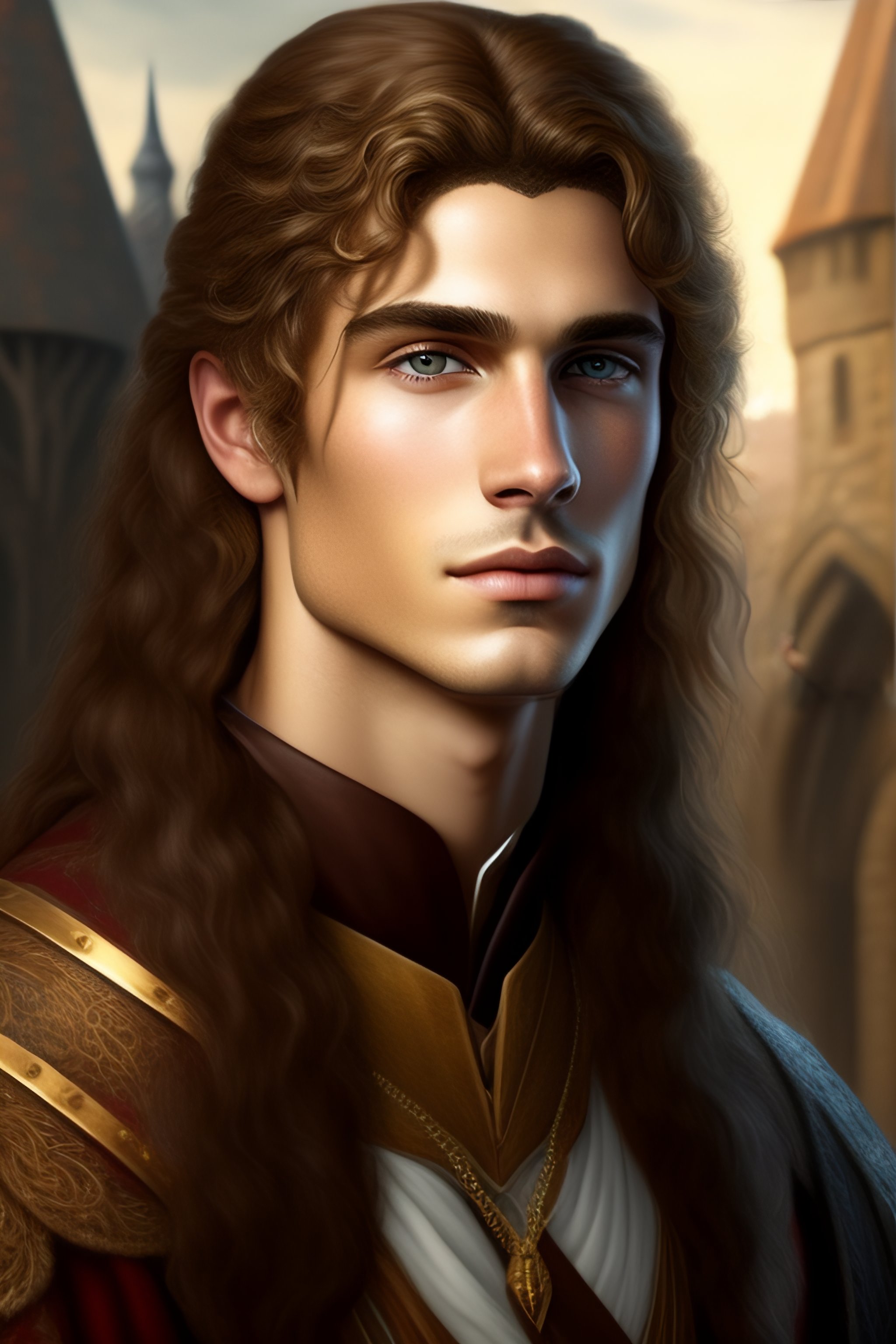 Lexica - Jacob Collins-Levy with light hair medieval style, detailed