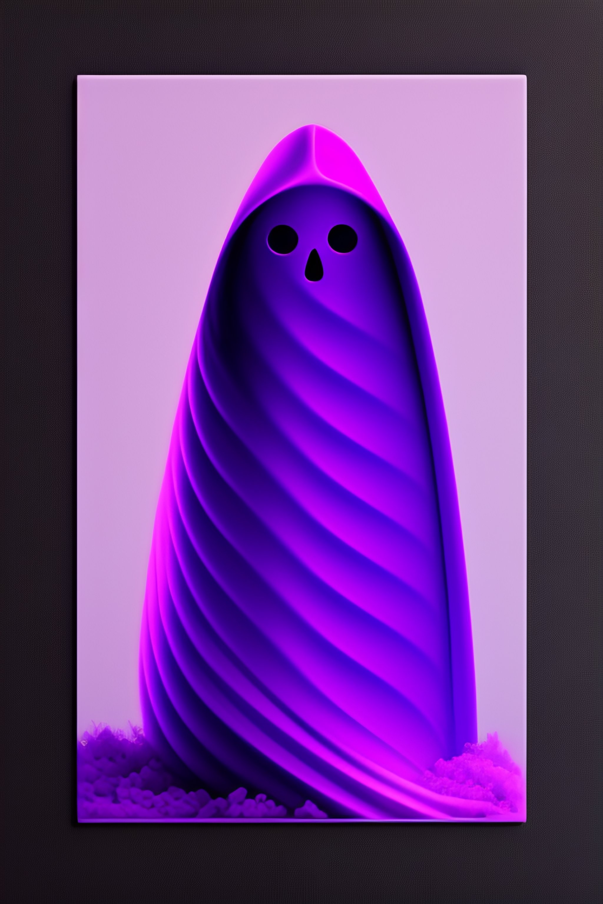 Lexica Simple Purple Ghost Black Background