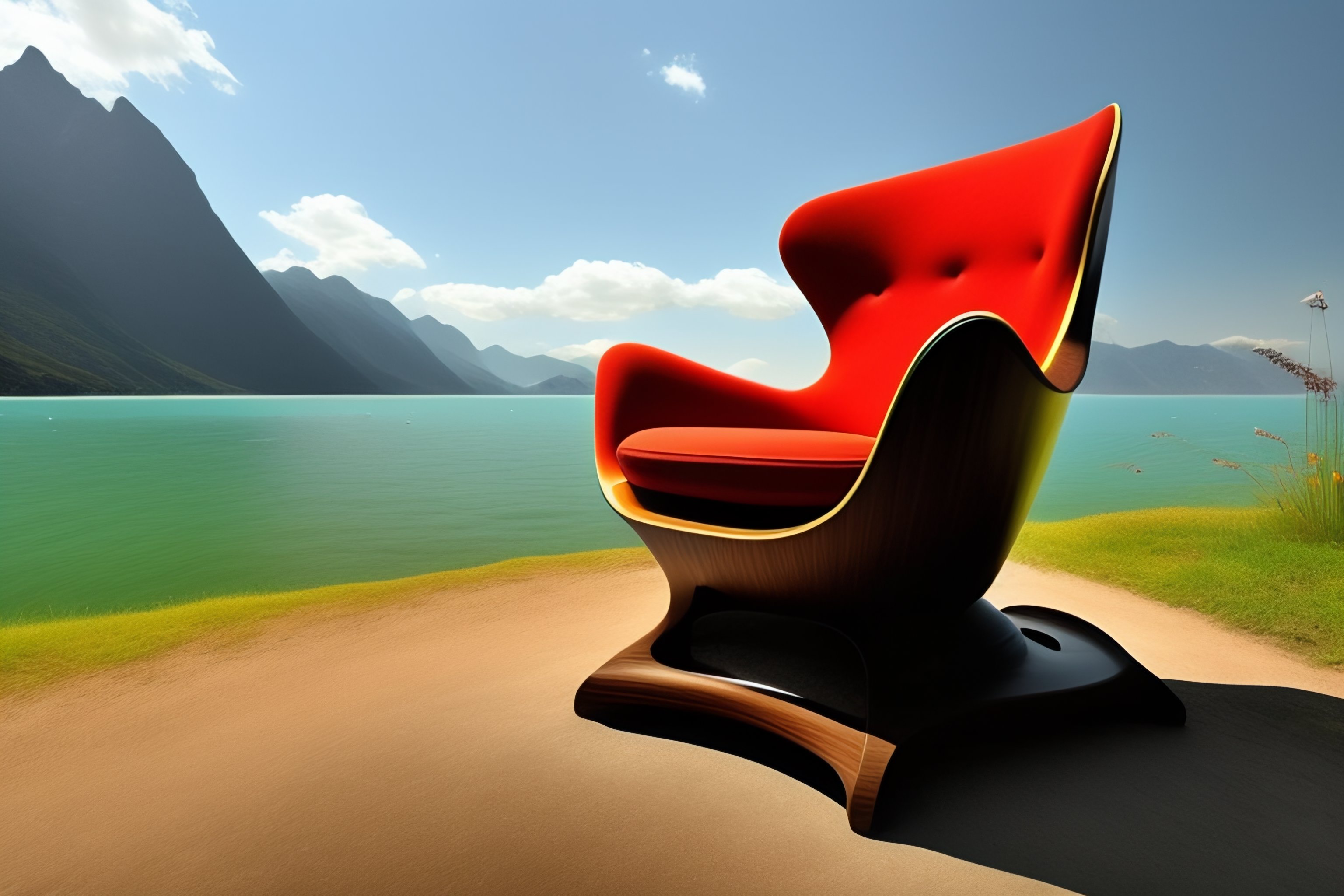 Lexica A chair like a king's seat. Simple, massive