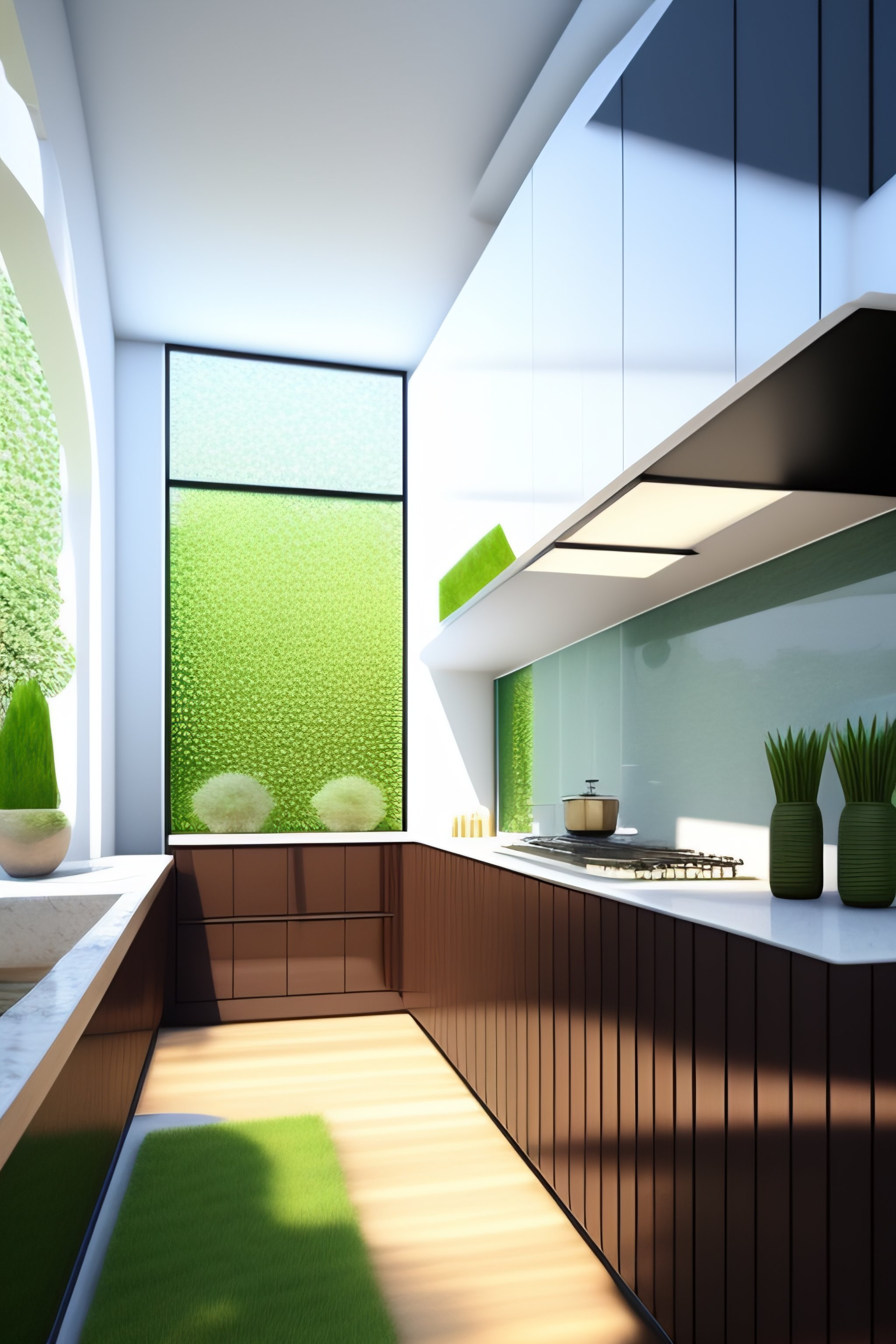 Lexica - Modern garden kitchen design, designer pencil sketch, HD ...