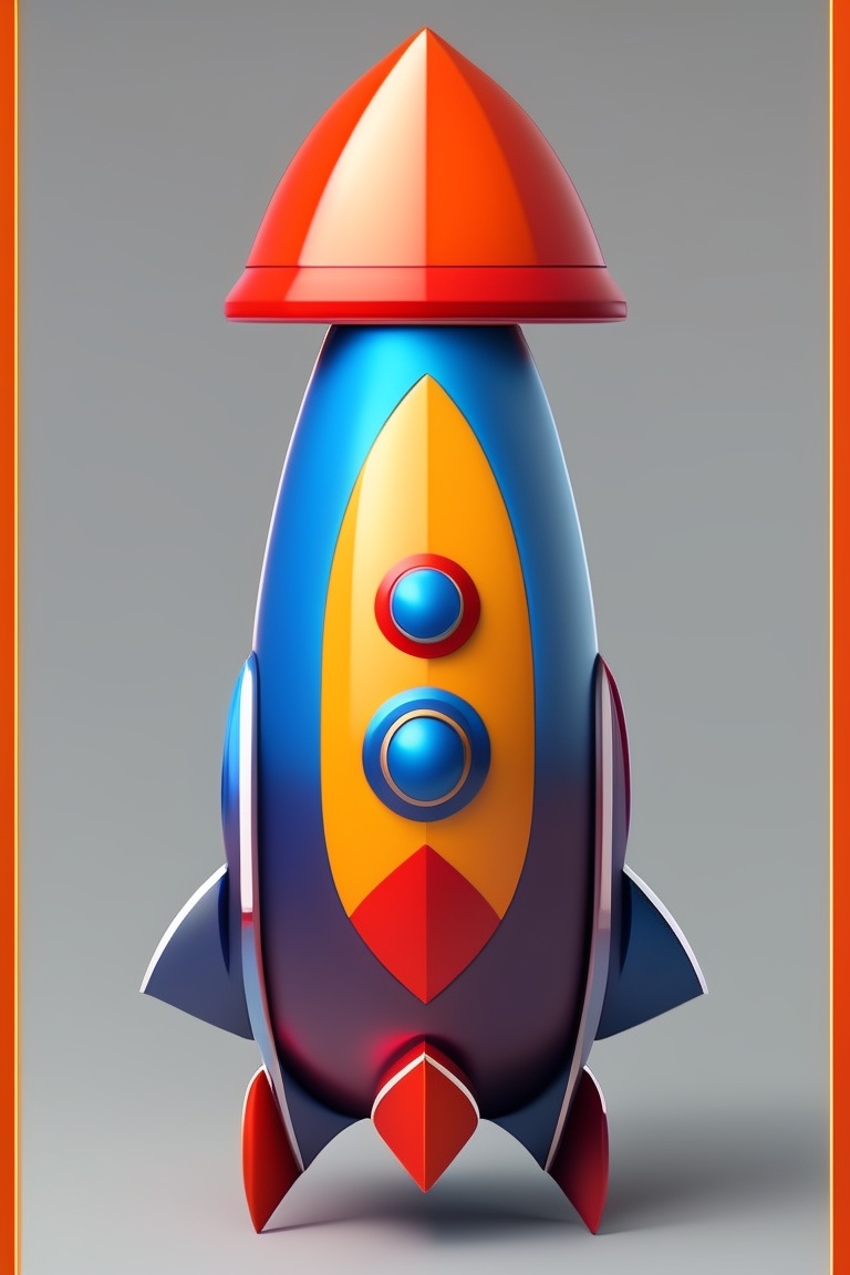 Lexica - Rocket in svg chubby, not so realistic , that can be animated ...