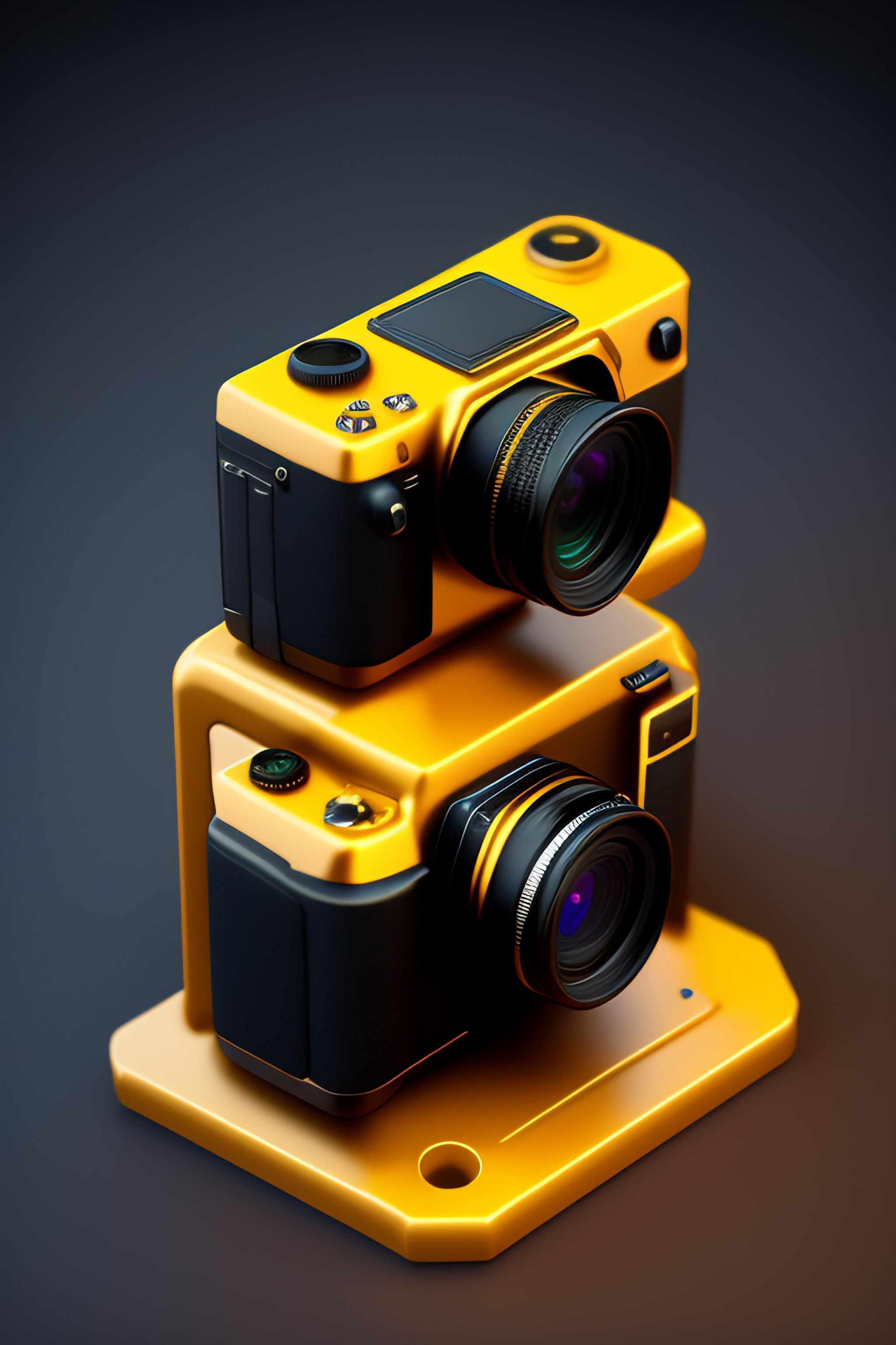 Lexica - Isometric render of a camera, detailed