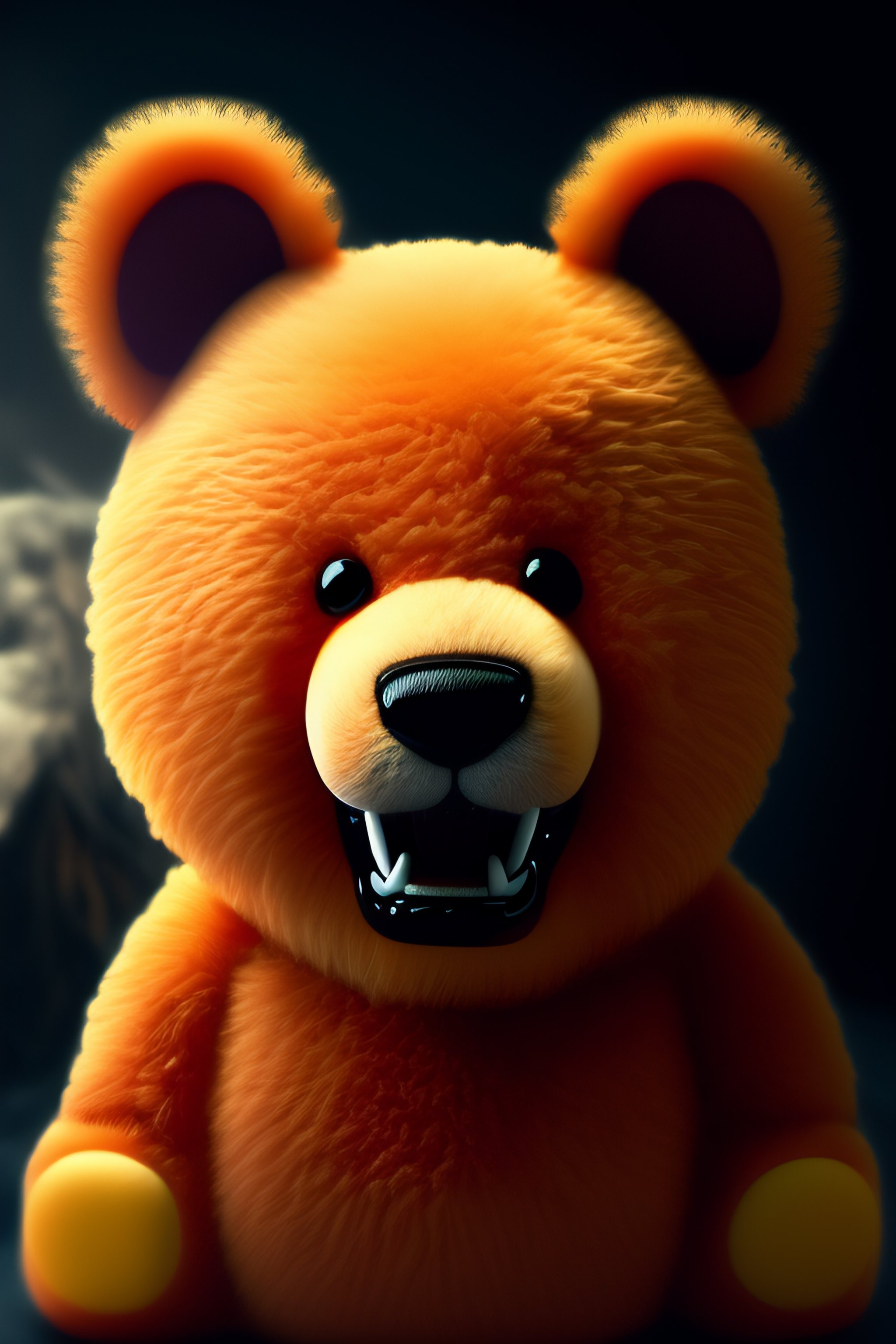 Creepy teddy deals bear with teeth