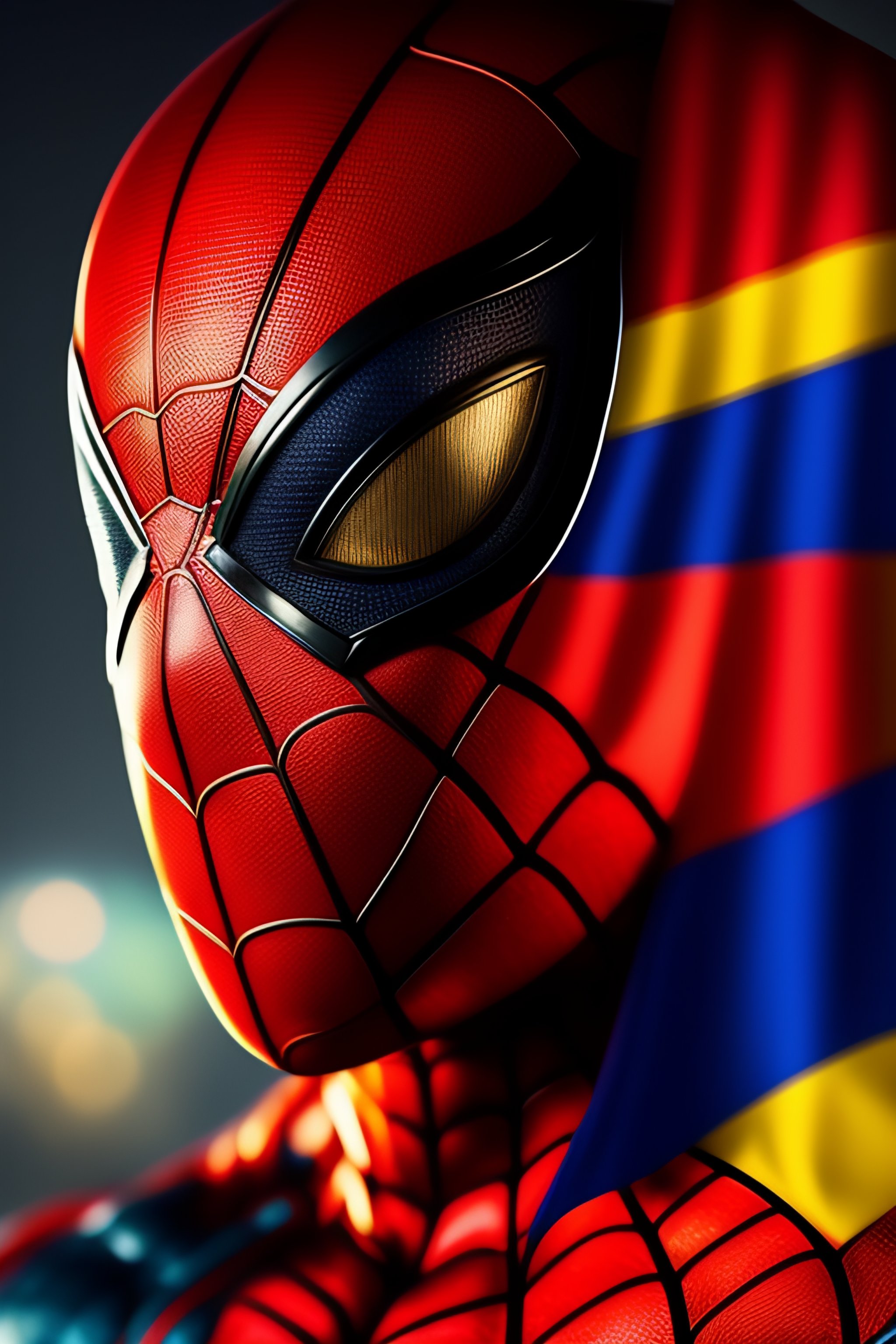 Lexica - Spider man used as uniform the flag of brazil, high definition,