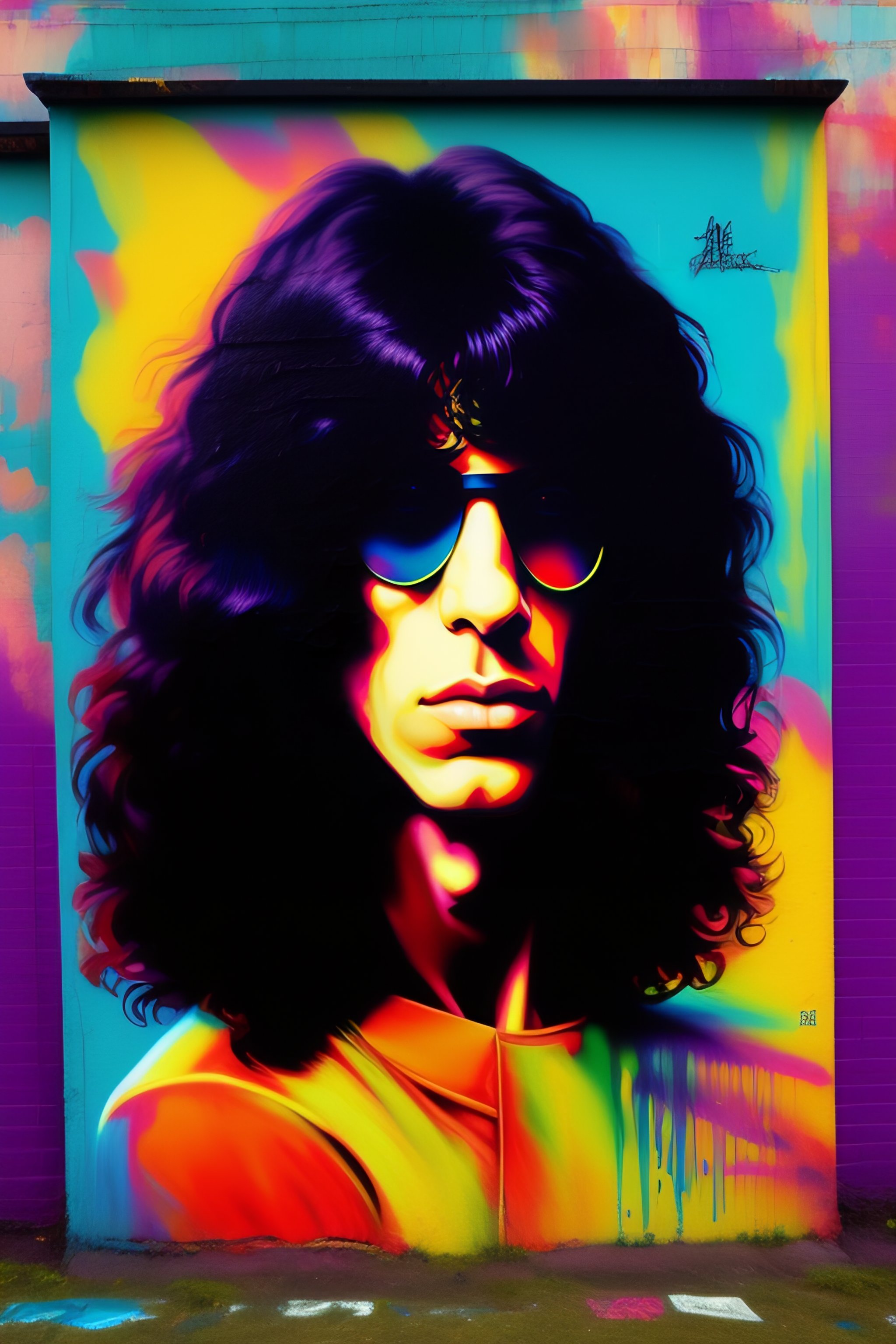 Lexica - Joey ramone, painting, ny graffiti