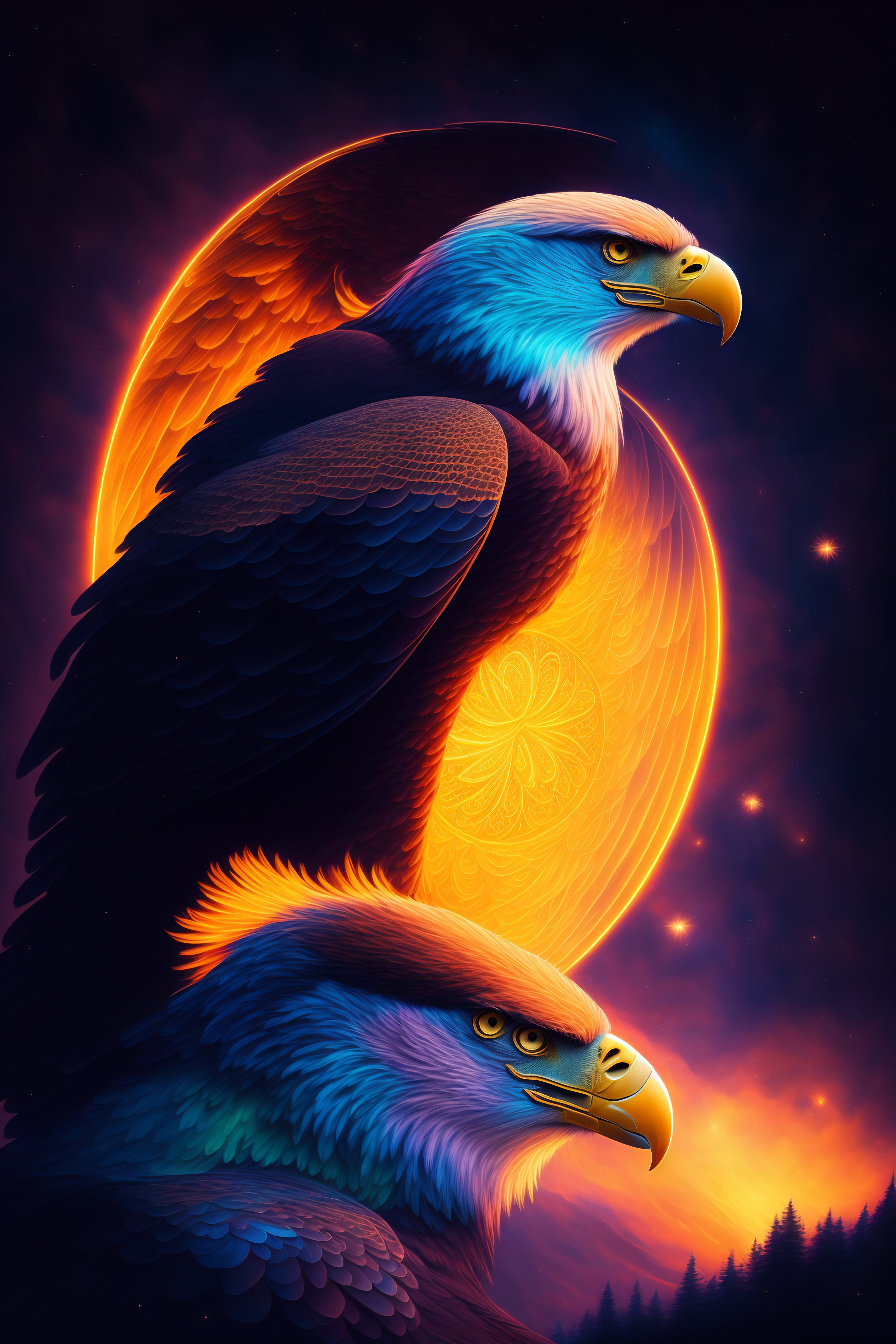 Lexica - Eagle, extremely detailed painting, beautiful glowing ...