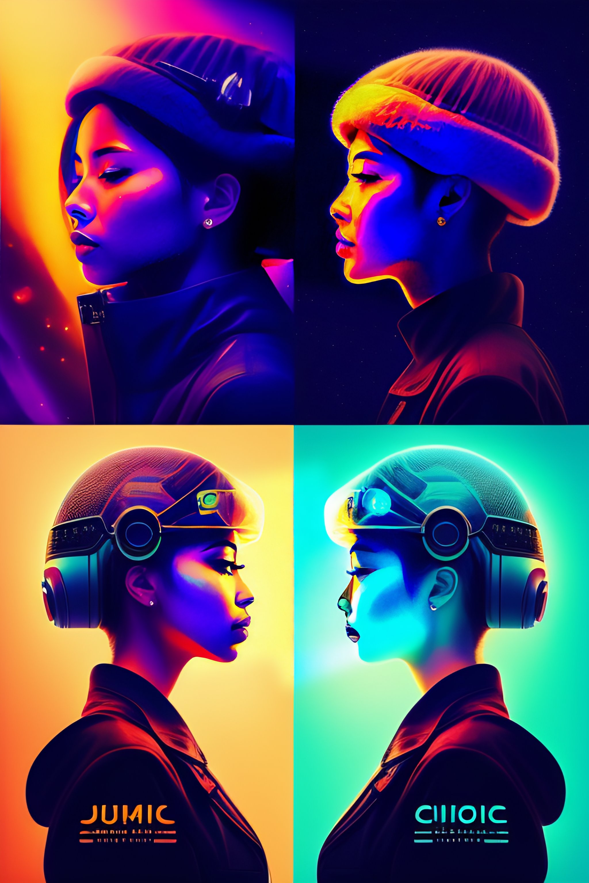 Lexica Generate an album cover for an album with songs about people