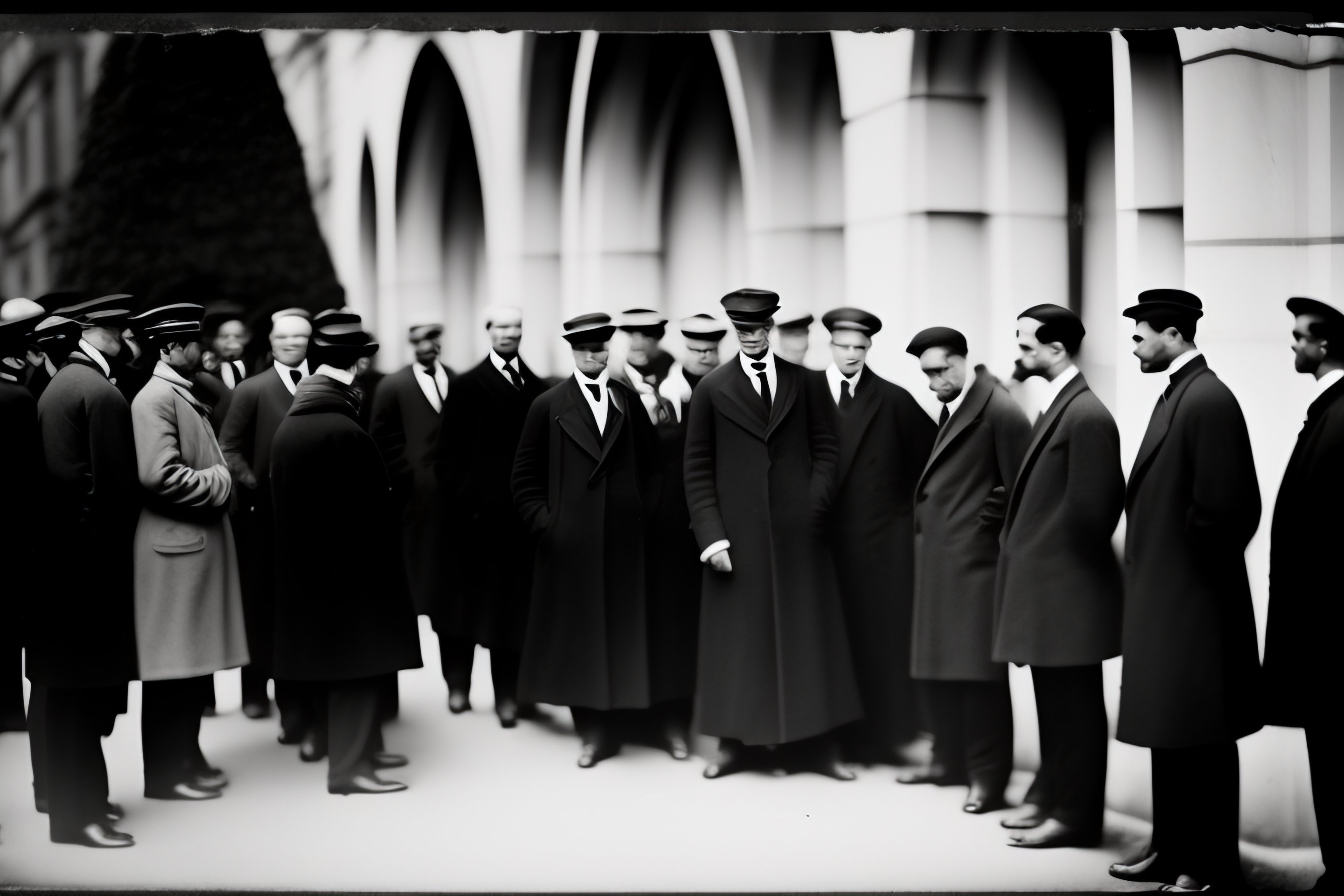lexica-old-black-and-white-photo-year-1910-there-is-a-group-of-man