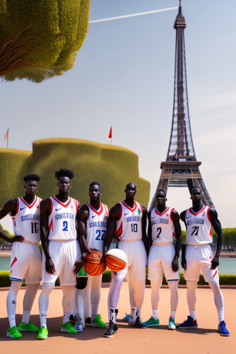 Lexica A group of south Sudanese basketball players posing for a