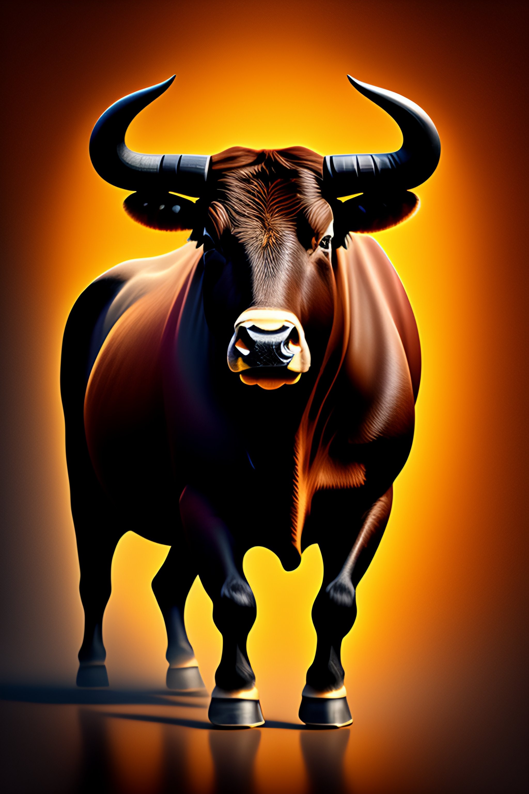 Lexica - Bull made of stock symbols
