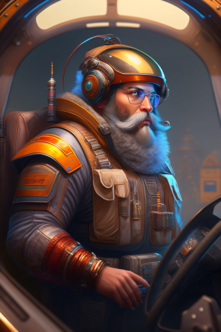 Lexica - A sikh cyborg pilot wired to commands, detailed maximalist ...