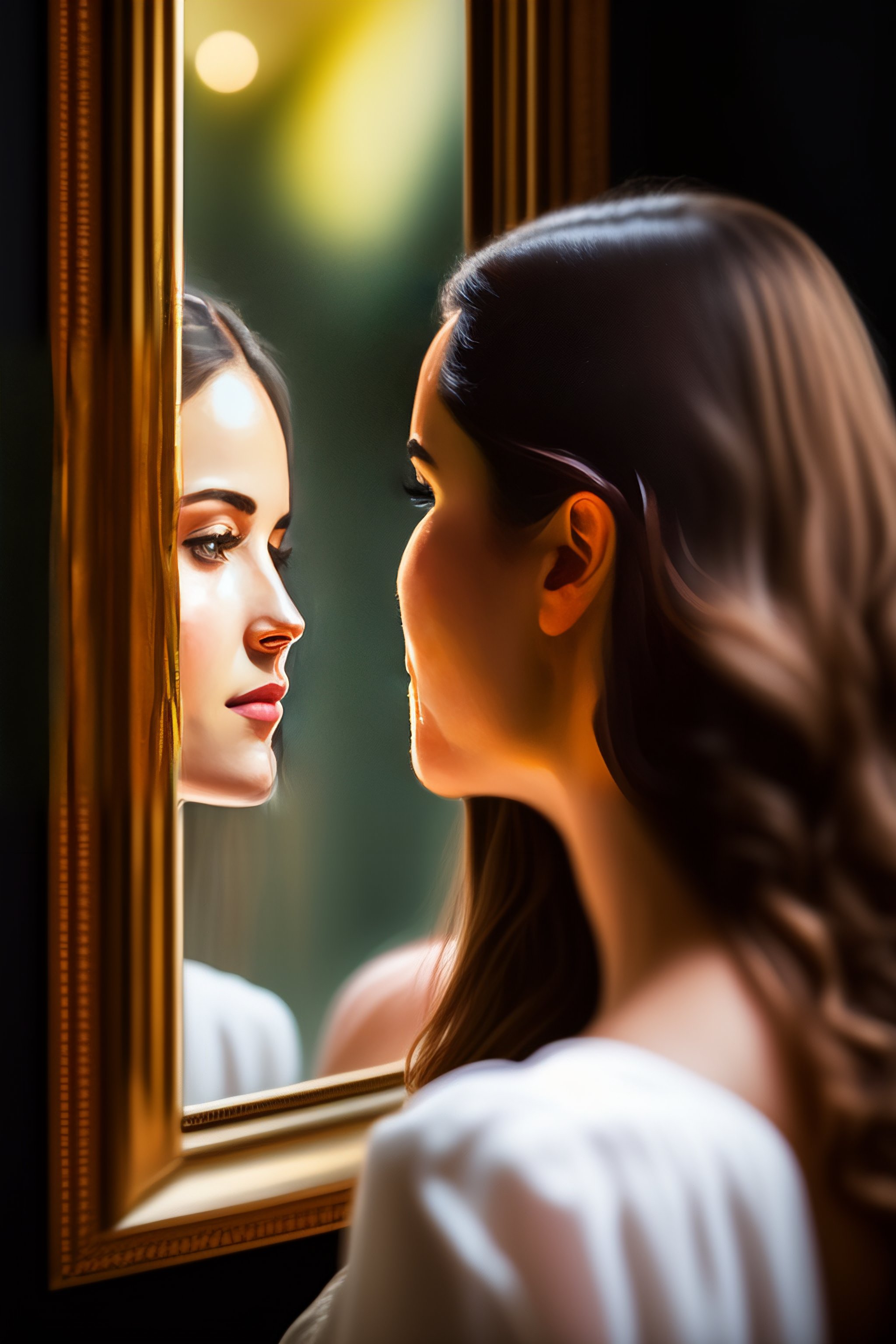 self reflection mirror