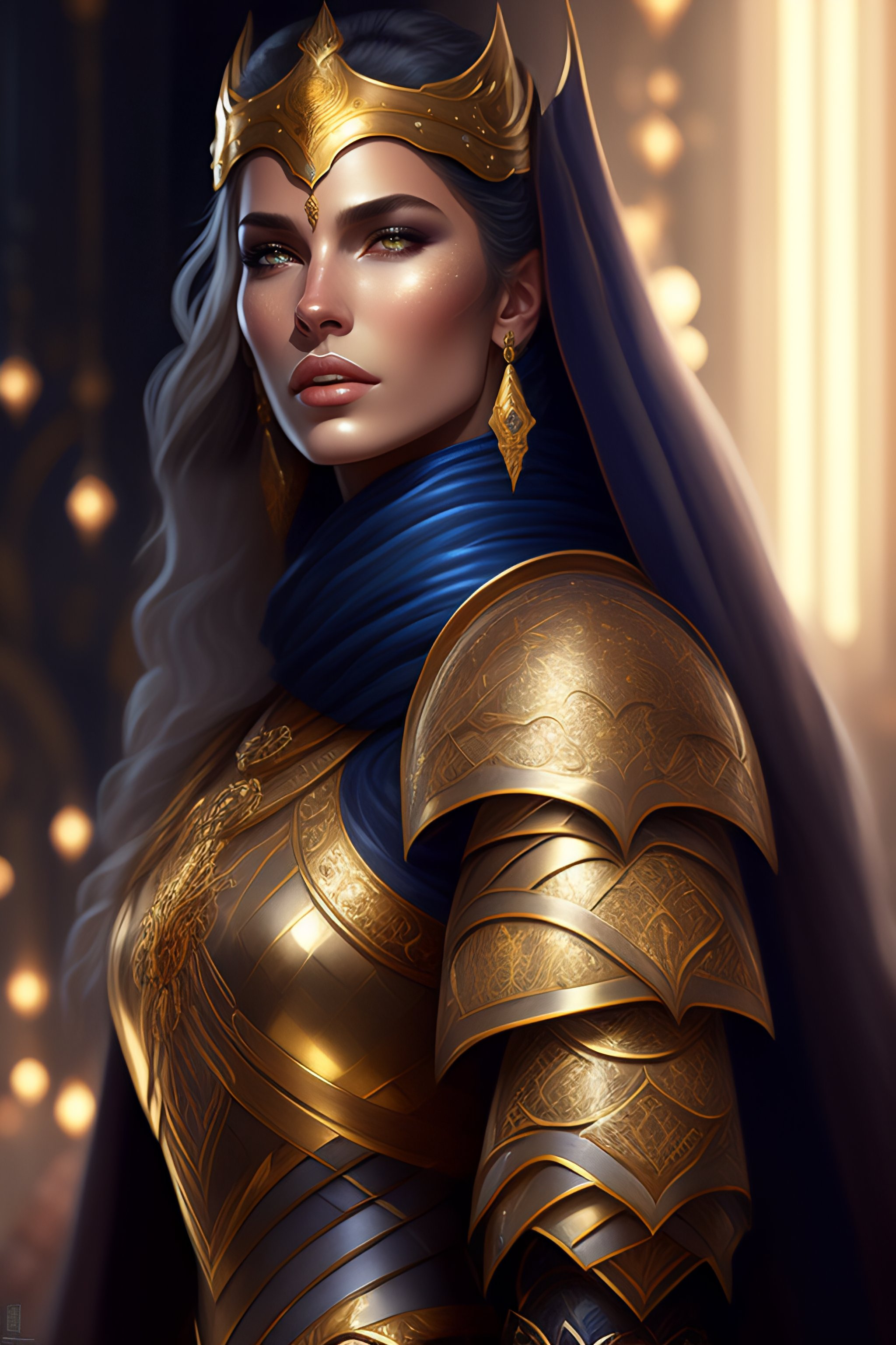 Lexica Painted portrait of (ваш объект) as a paladin, intricate armor