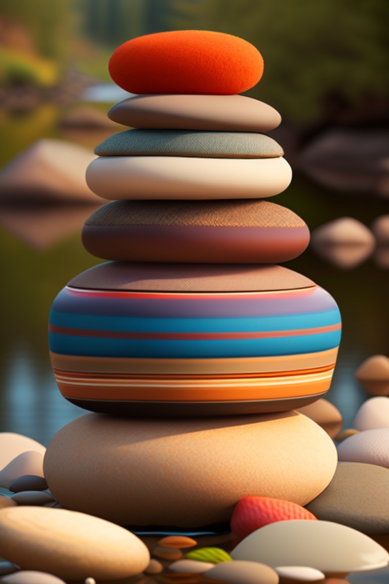 Lexica - A Precisely positioned stack of river rocks, in the Willamette ...