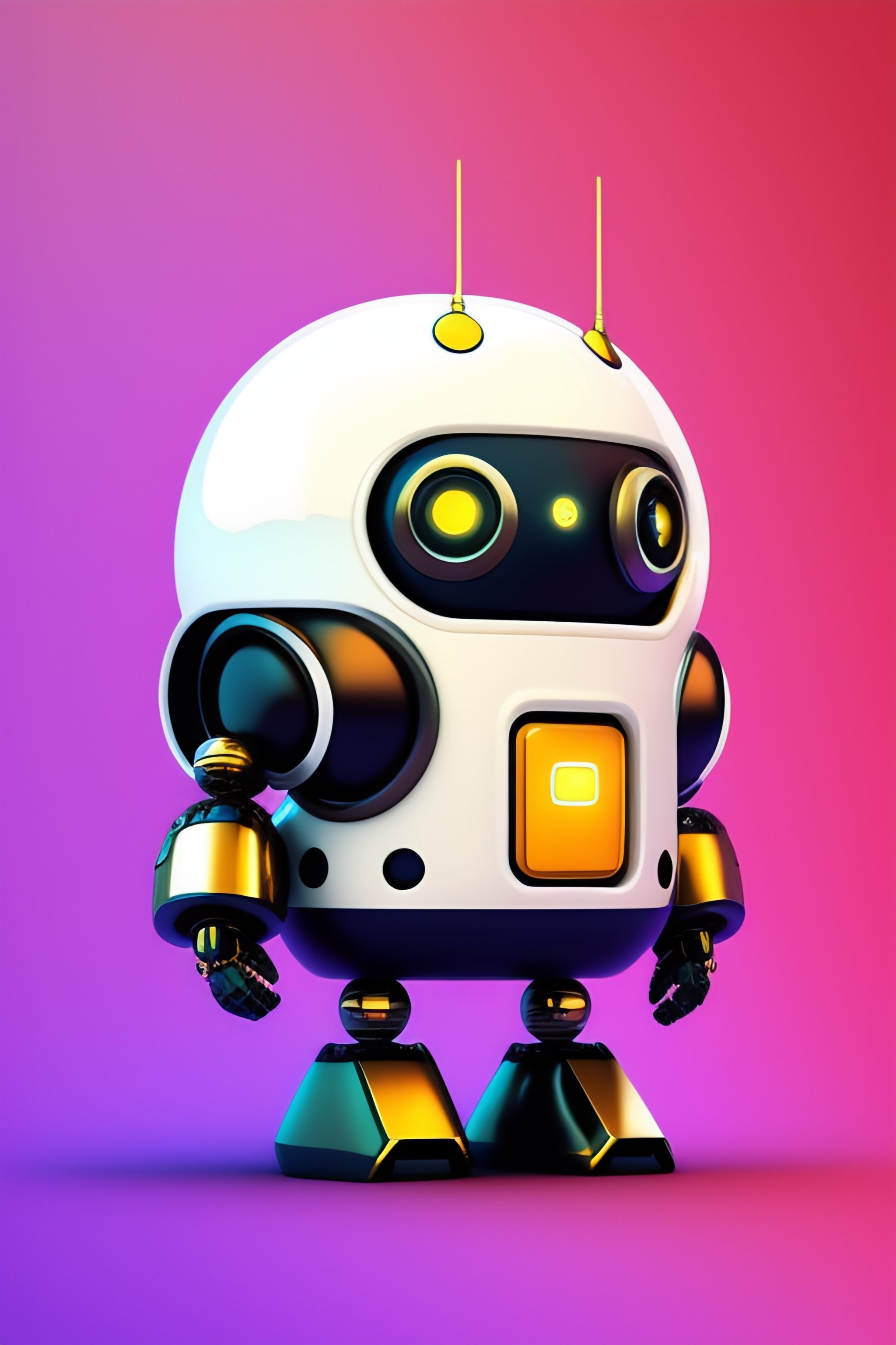 Lexica - An mascot robot, modern robot, round robot, logotype, icon ...